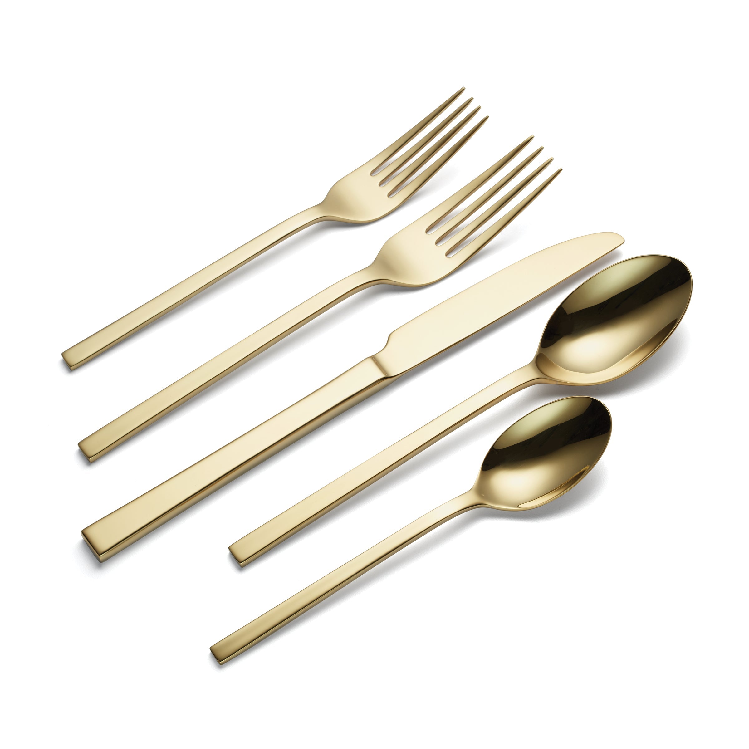 40-Piece Flatware Set in Black & Champagne | Allay