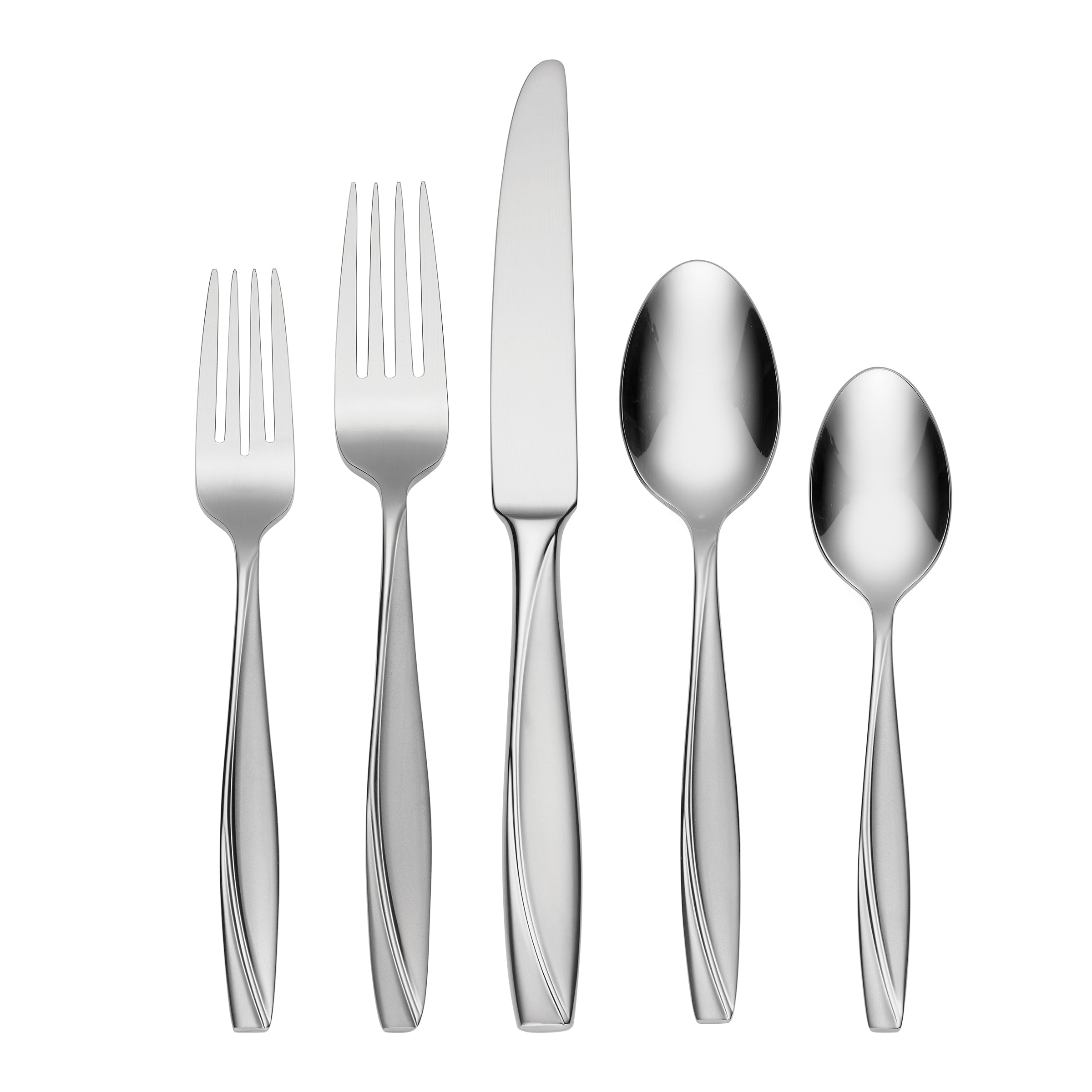 45-Piece Flatware Set with Mid-Century Modern Design | Cleo