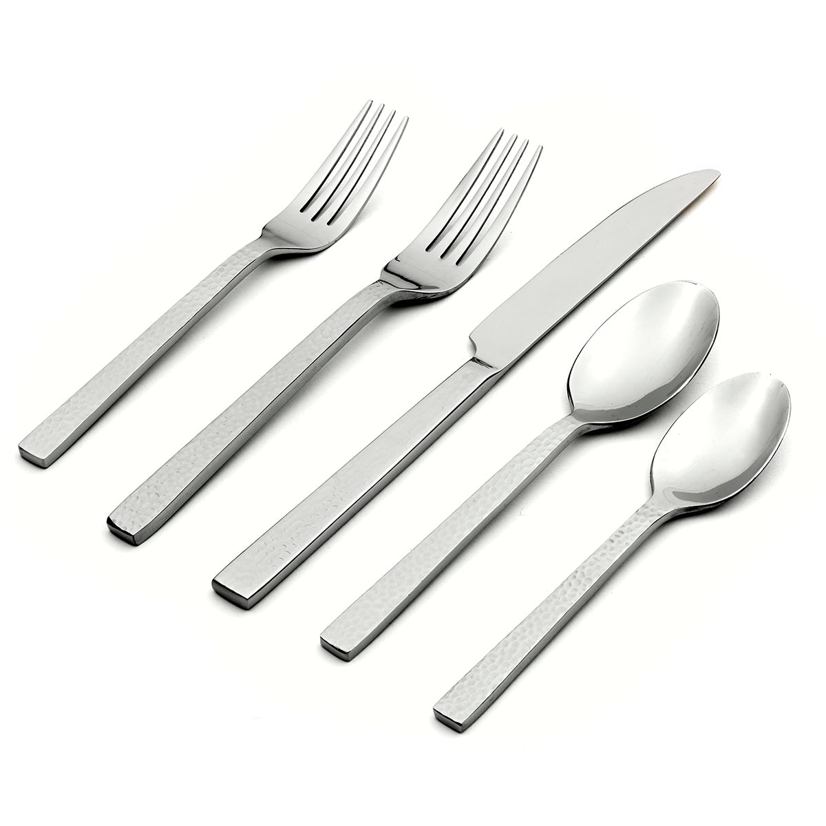 Hammered Flatware Set 20-Piece for Dining & Entertaining | Chefs Table