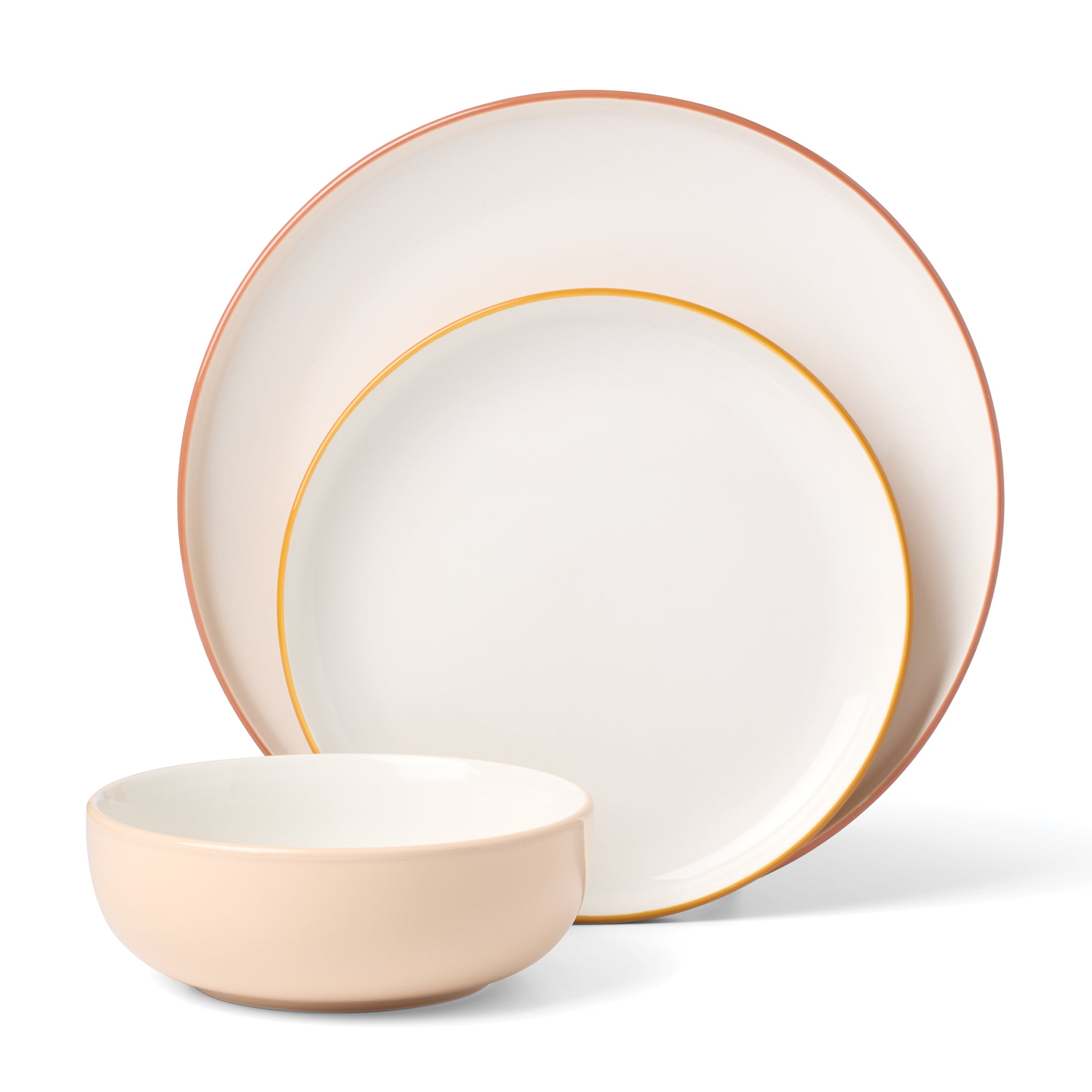 Ombre Dinnerware Set 12-Piece for Casual Dining | 24 Seven Colors