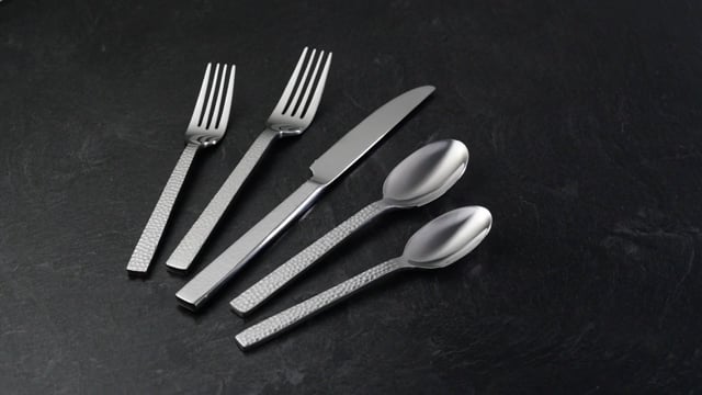 Hammered Flatware Set 45-Piece for Entertaining | Chef's Table