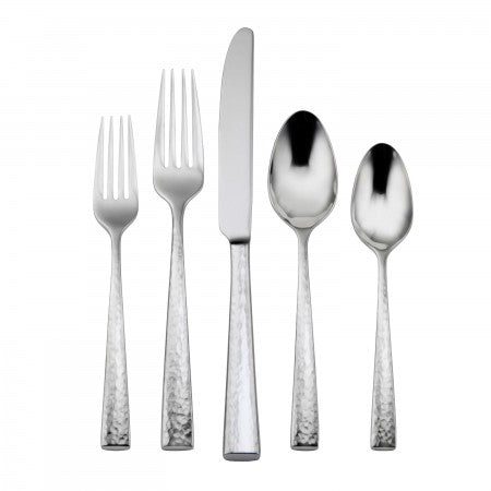 Hammered Flatware Set 45-Piece for Rustic Dining | Cabria