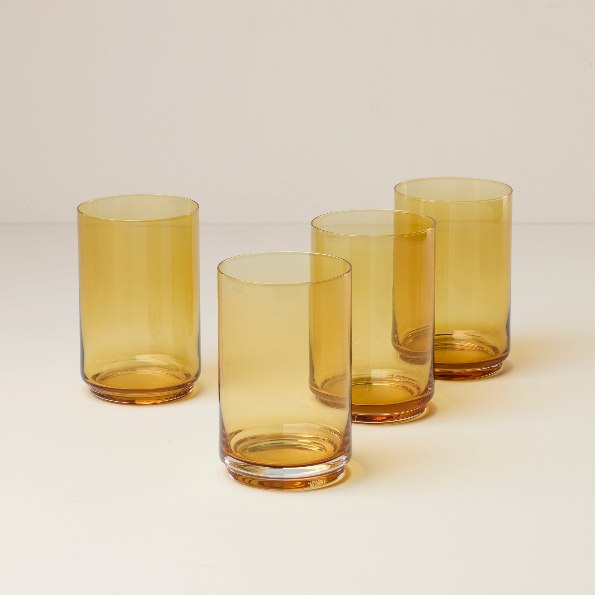 Stackable Amber Cooler Glasses Set of 4 | Tuscany Classics