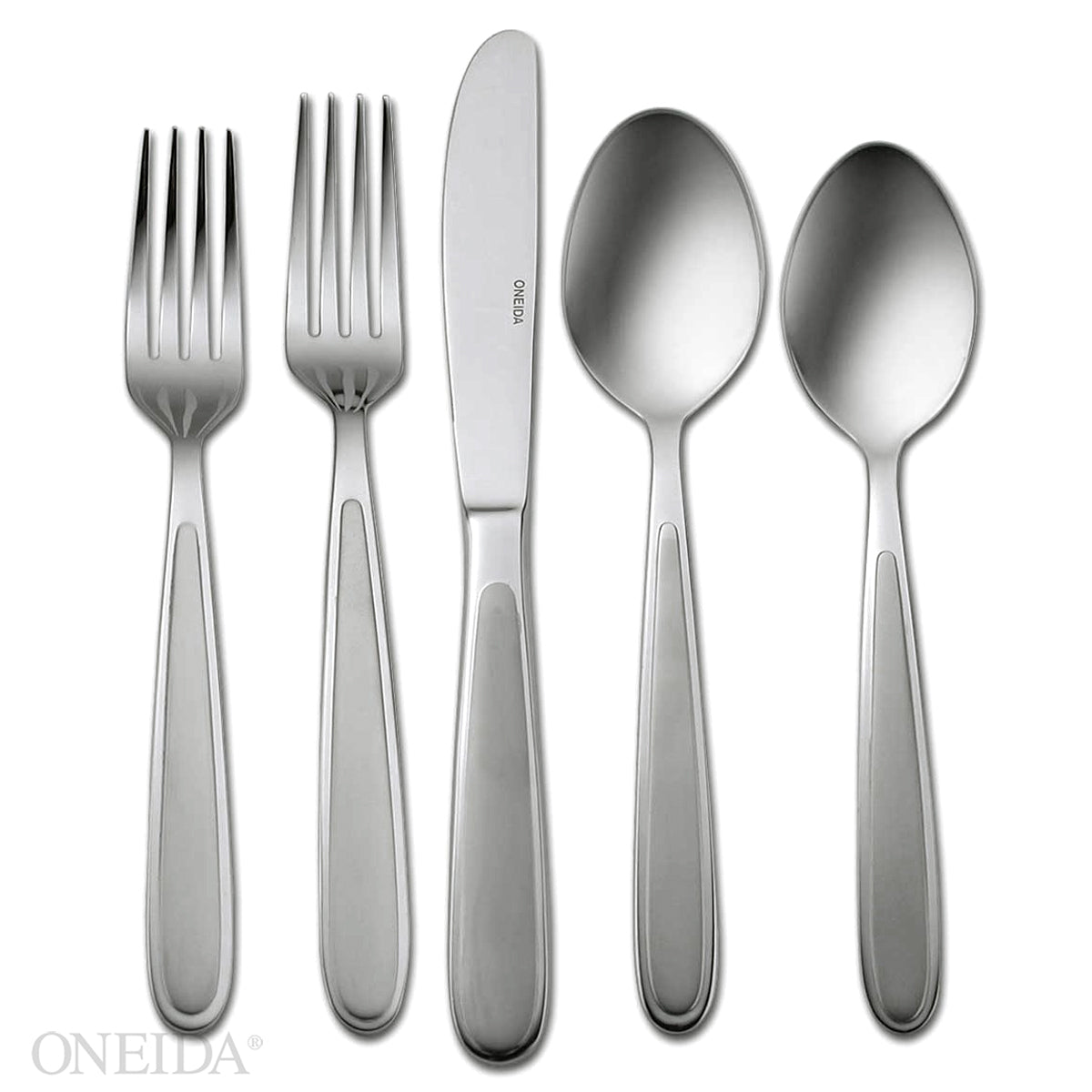 20-Piece Flatware Set in Two-Tone Design | Jordan Frosted