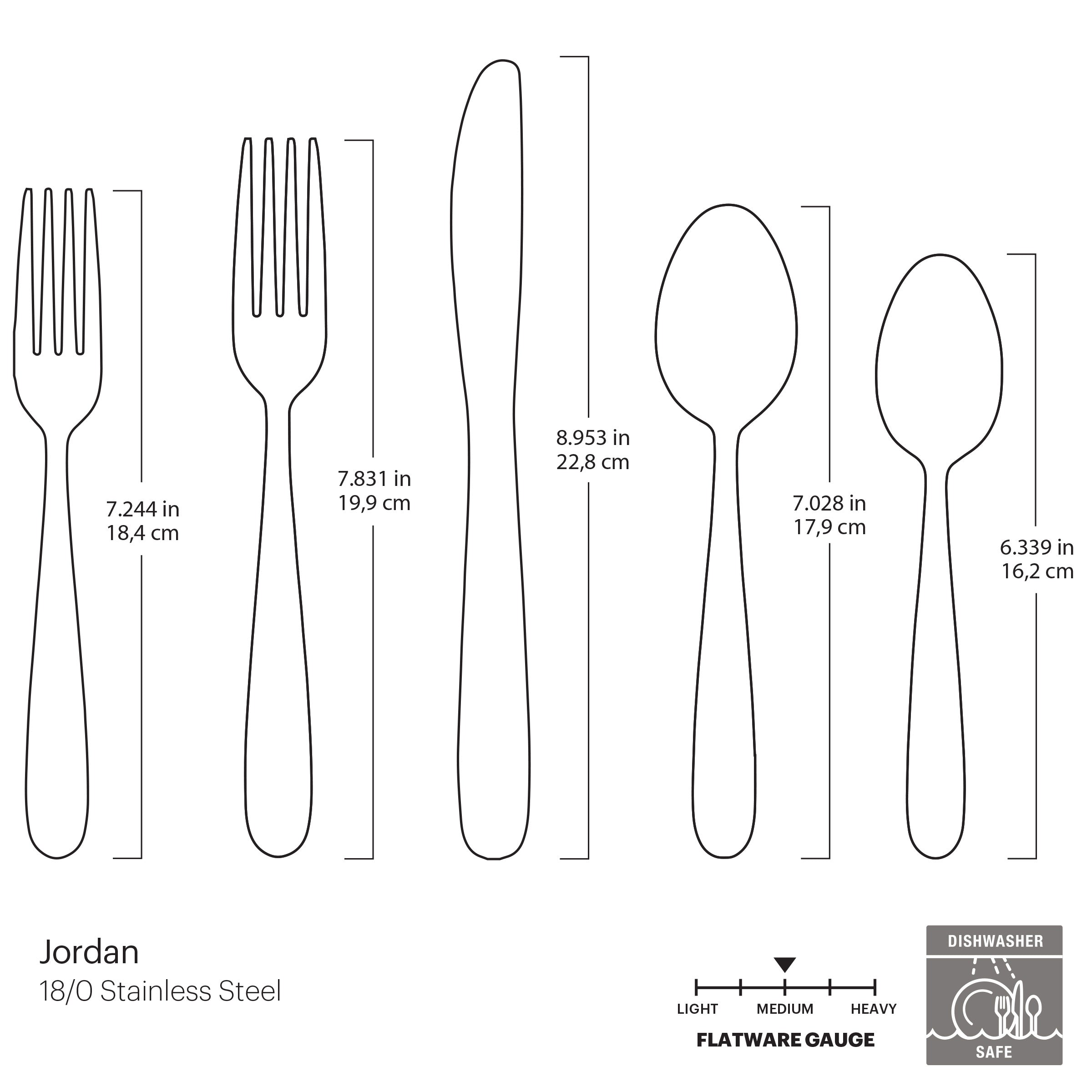 20-Piece Flatware Set in Two-Tone Design | Jordan Frosted