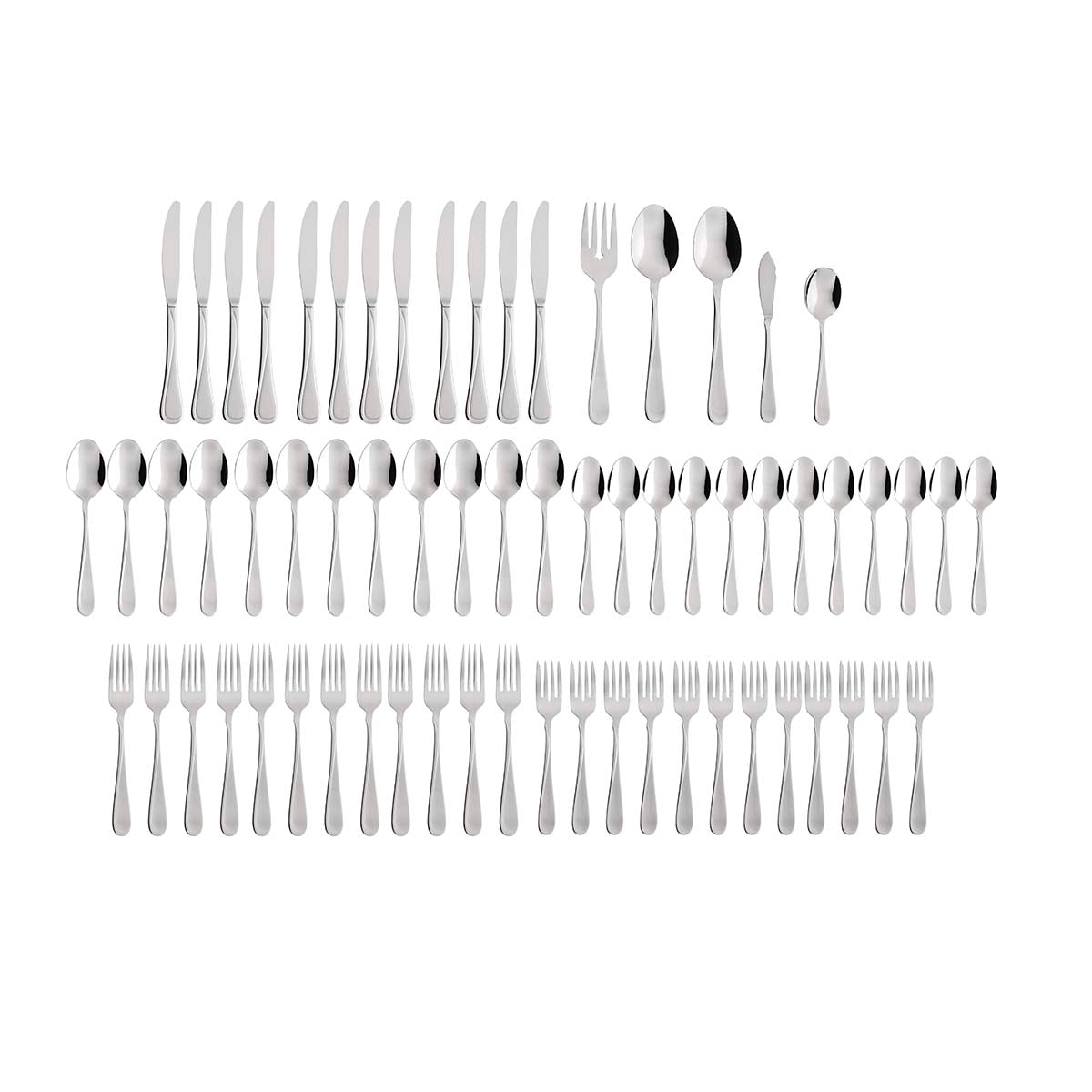 65-Piece Flatware Set | Mid-Century Modern Design | Flight