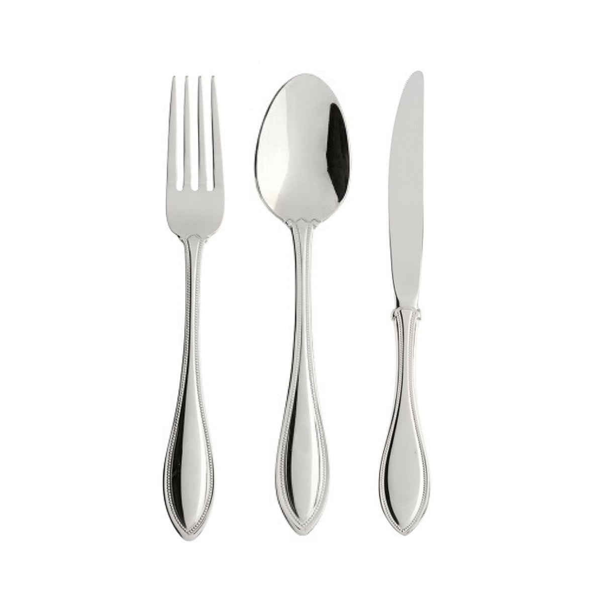 12-Piece Flatware Set with Beaded Border | American Harmony