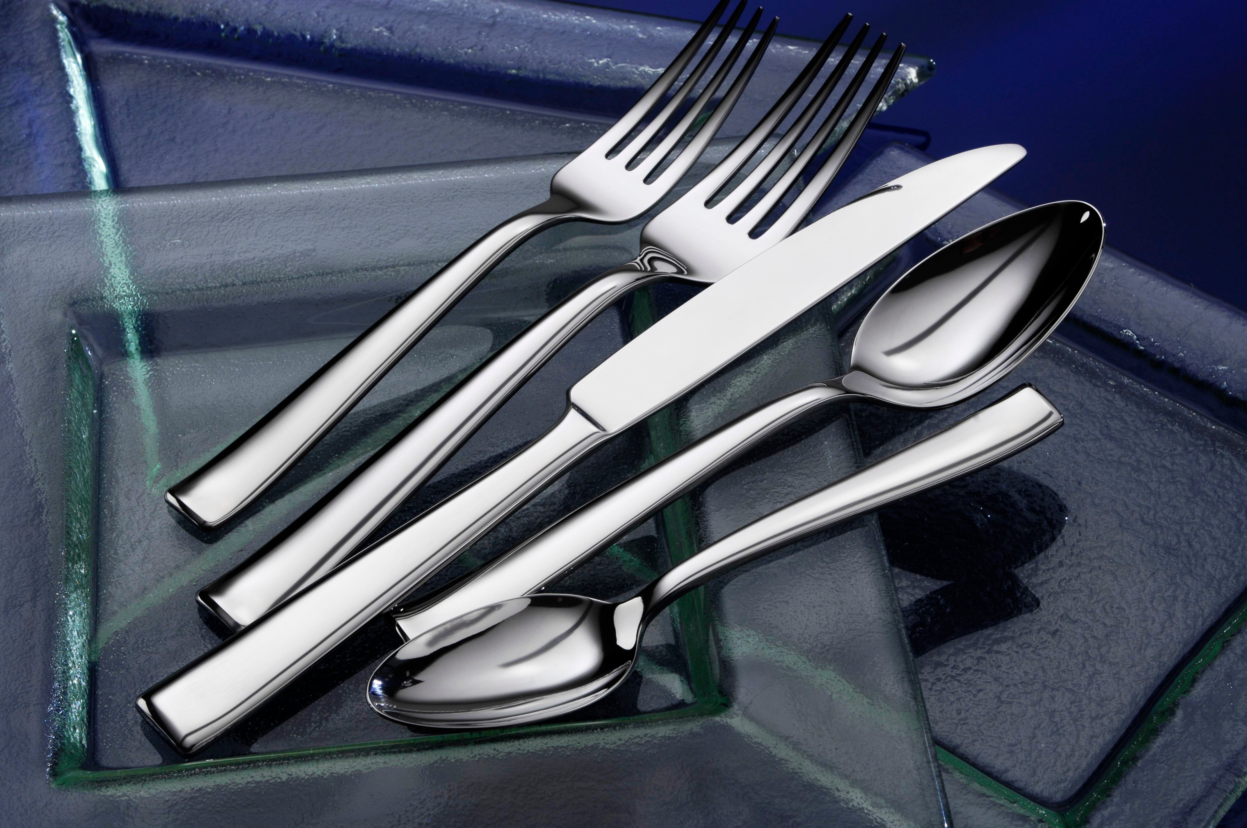 20 Piece Flatware Set - Modern Square Design | Monolith