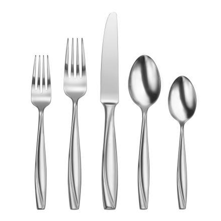 20-Piece Mirror Flatware Set | Camlynn Modern Cutlery