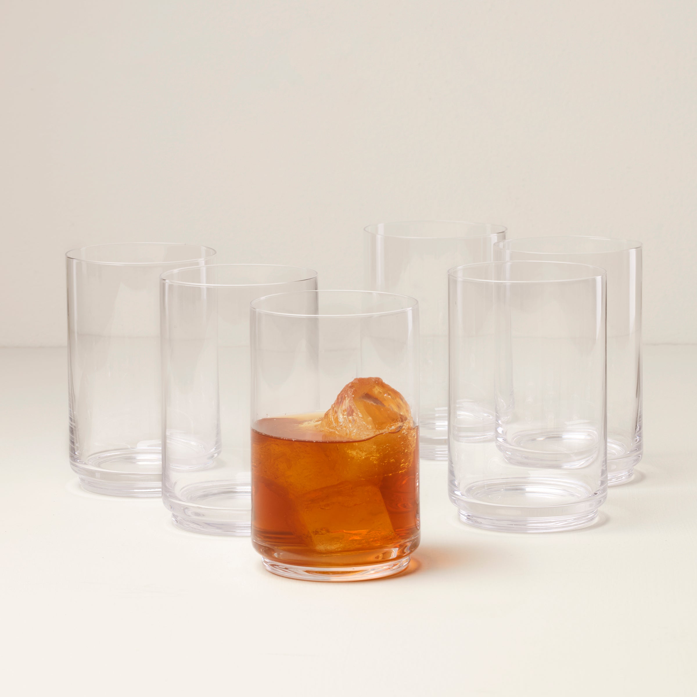 Stackable Glass Coolers for Iced Drinks & Cocktails | Tuscany Set of 6