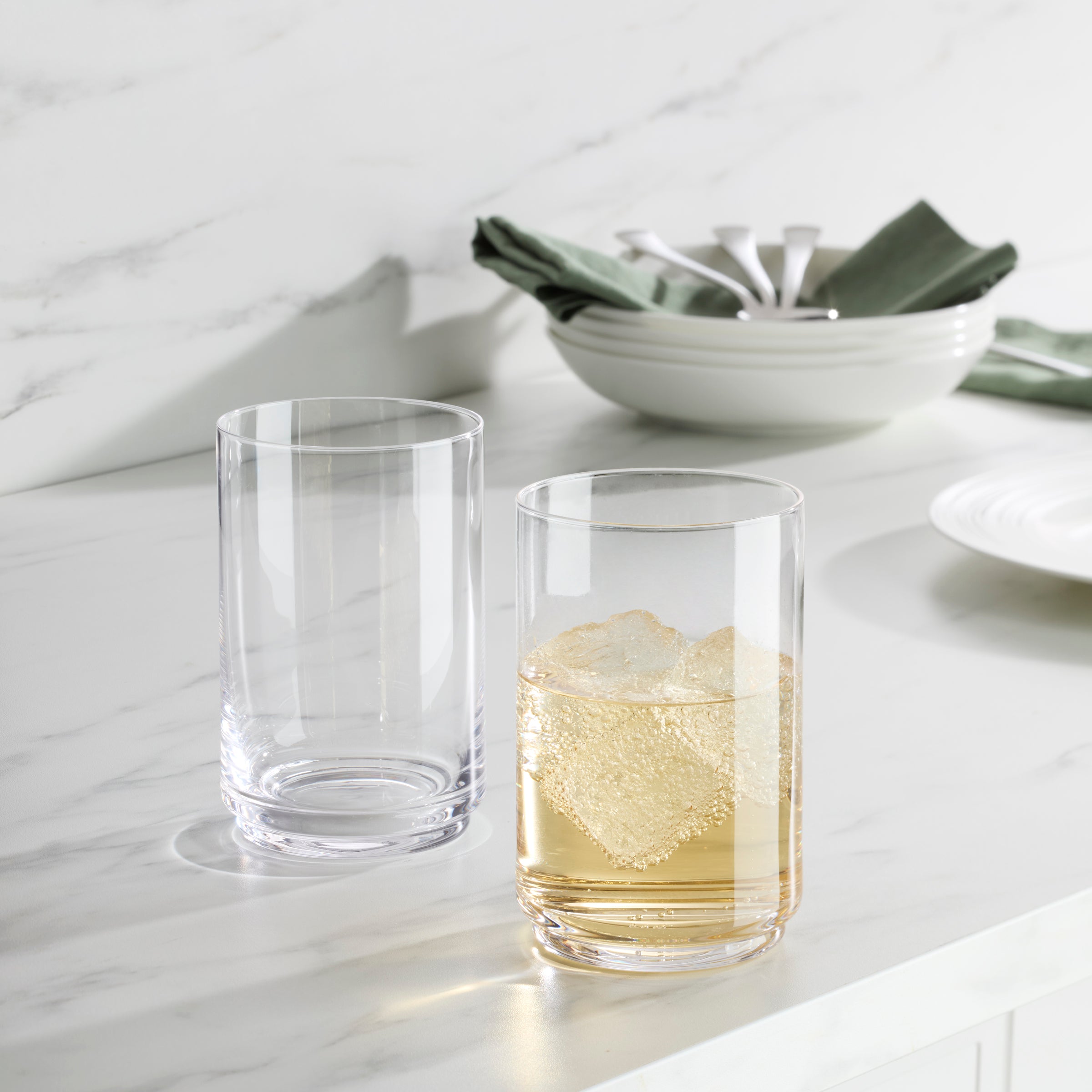 Stackable Glass Coolers for Iced Drinks & Cocktails | Tuscany Set of 6