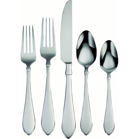 Satin Flatware Set 20-Piece with Modern Stud Design | Vertex