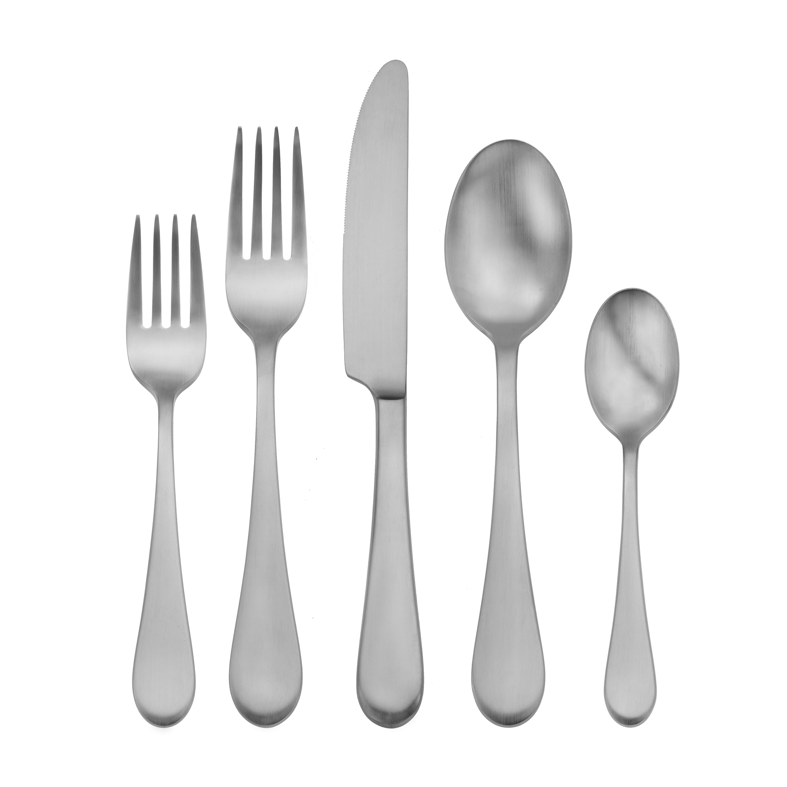 Satin Finish 45-Piece Flatware Set | Icarus