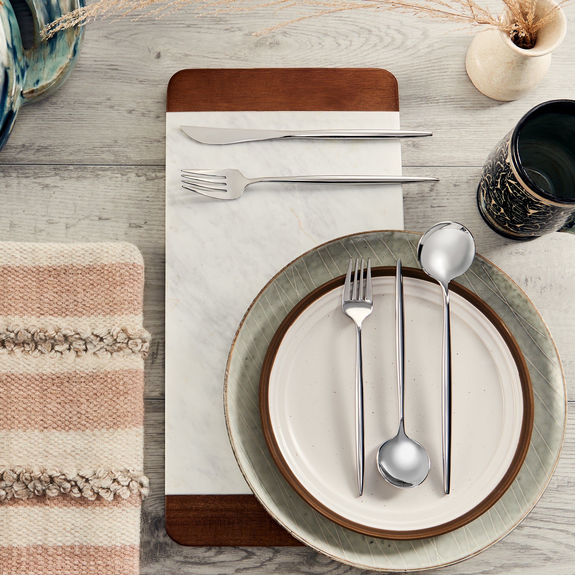 Mirror Finish Flatware Set 20-Piece | Zephyr by Skandia