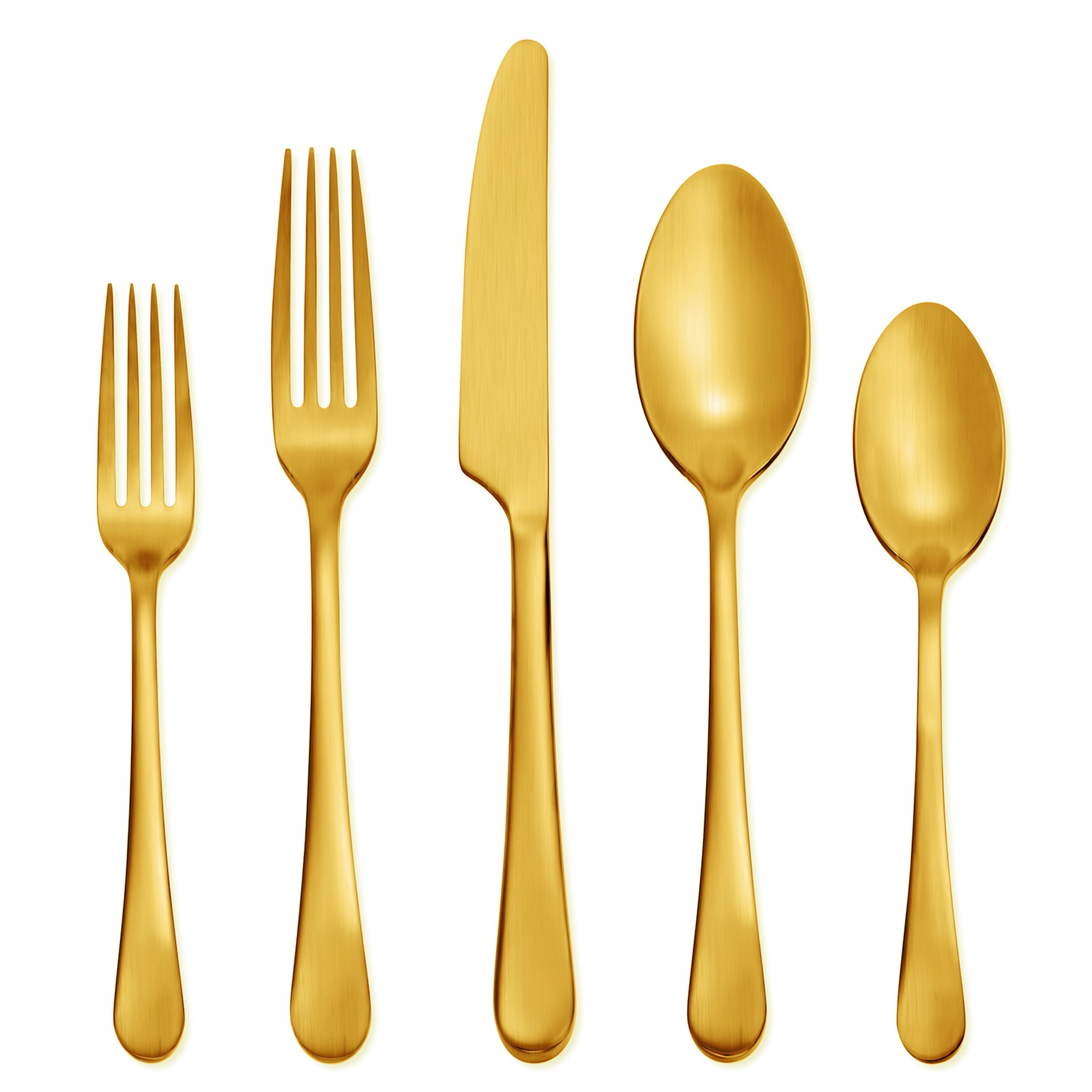 Gold Titanium Flatware Set 20-Piece for Elegant Dining | Mirabella