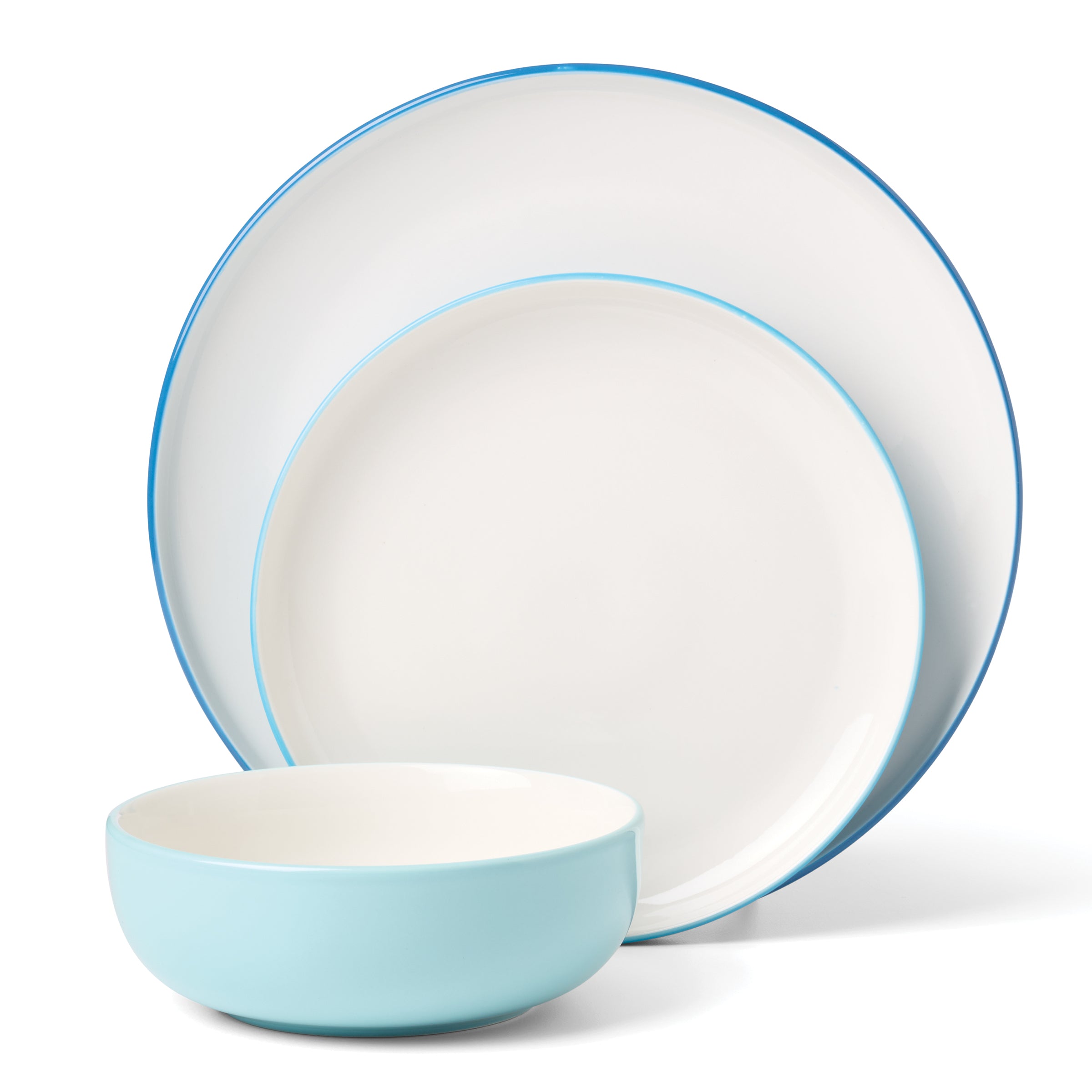 Turquoise Ombre Dinnerware Set for Casual Dining | 24 Seven Colors