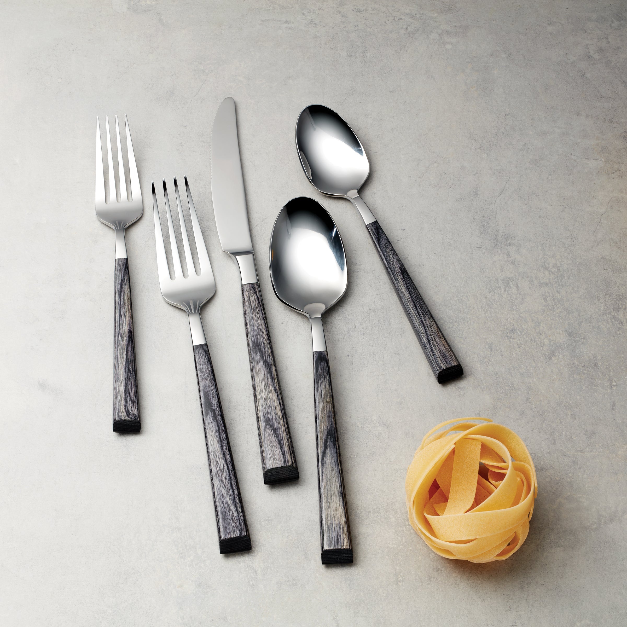Charcoal Stainless Steel 5-Piece Flatware Set | Coronado