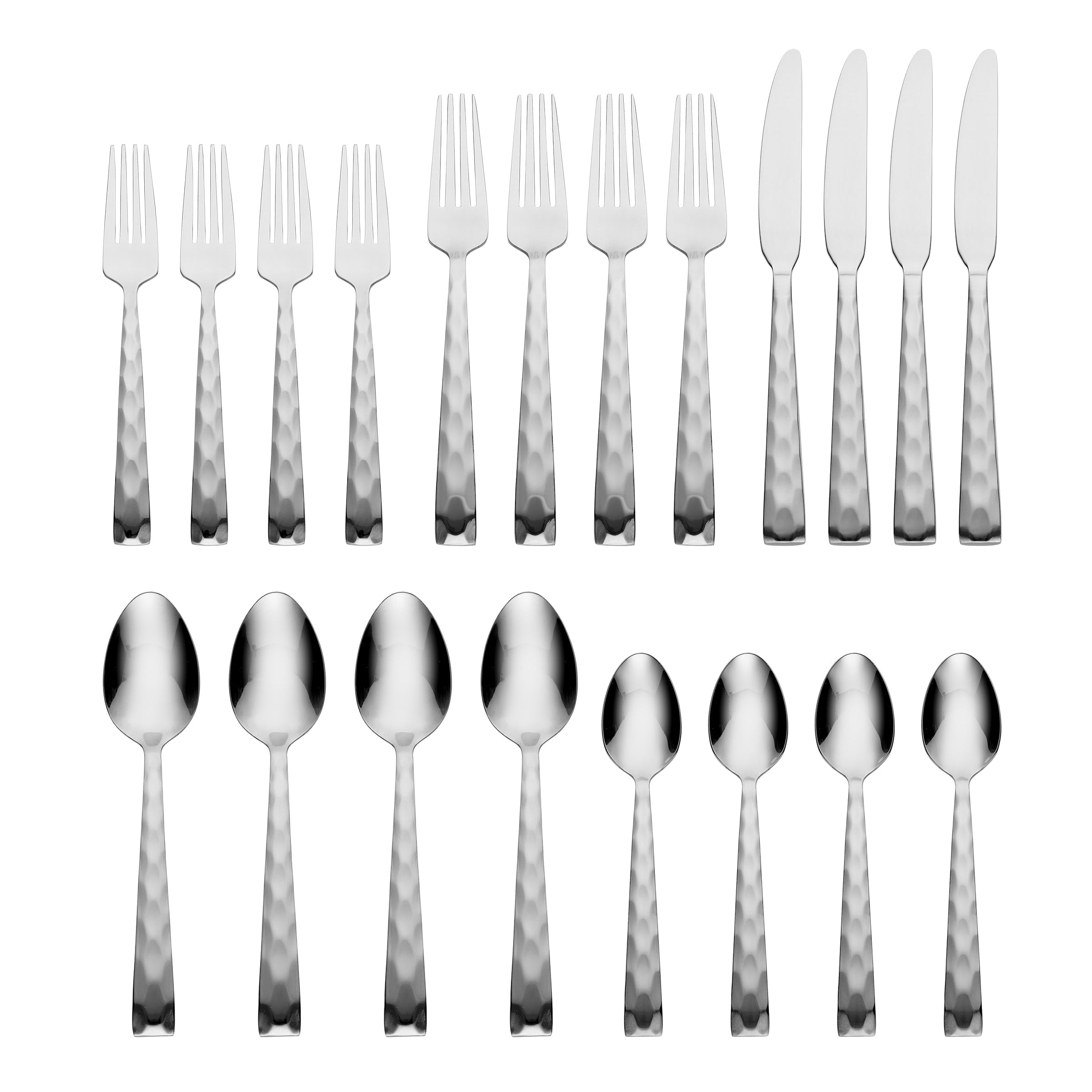 20 Piece Mirror Polished Flatware Set for Formal Dining | Carnival by Hampton