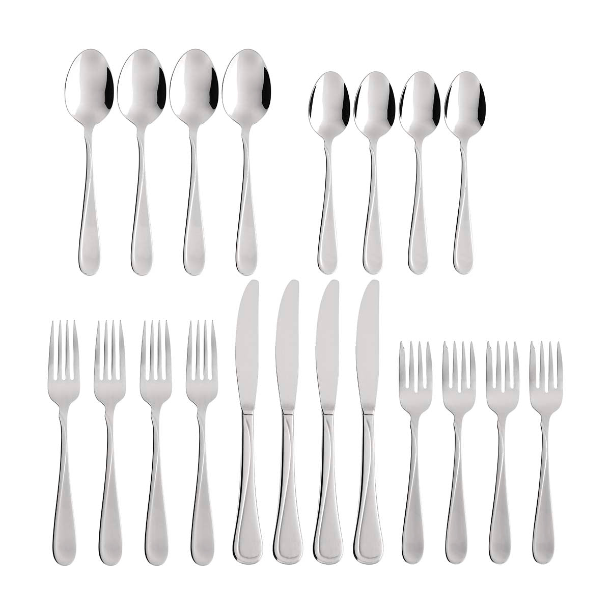 20-Piece Flatware Set | Mid-Century Modern Design | Flight