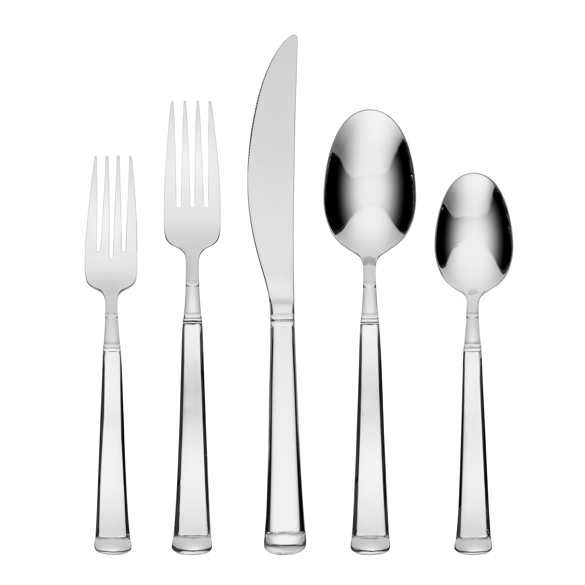 20 Piece Flatware Set with Mirror Polish & Sculpted Design | Avenue by Hampton Forge