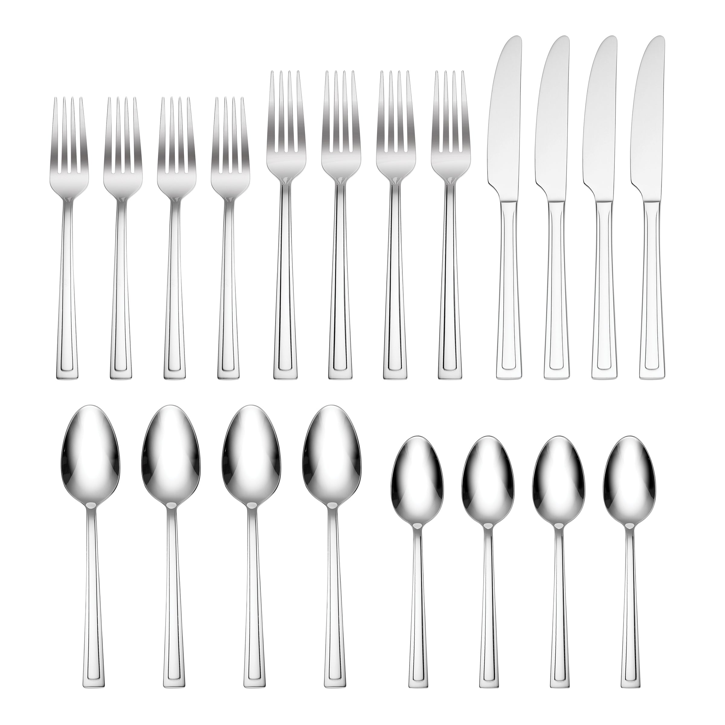 20-Piece Flatware Set with Rustic Design | Farmington by Hampton Forge