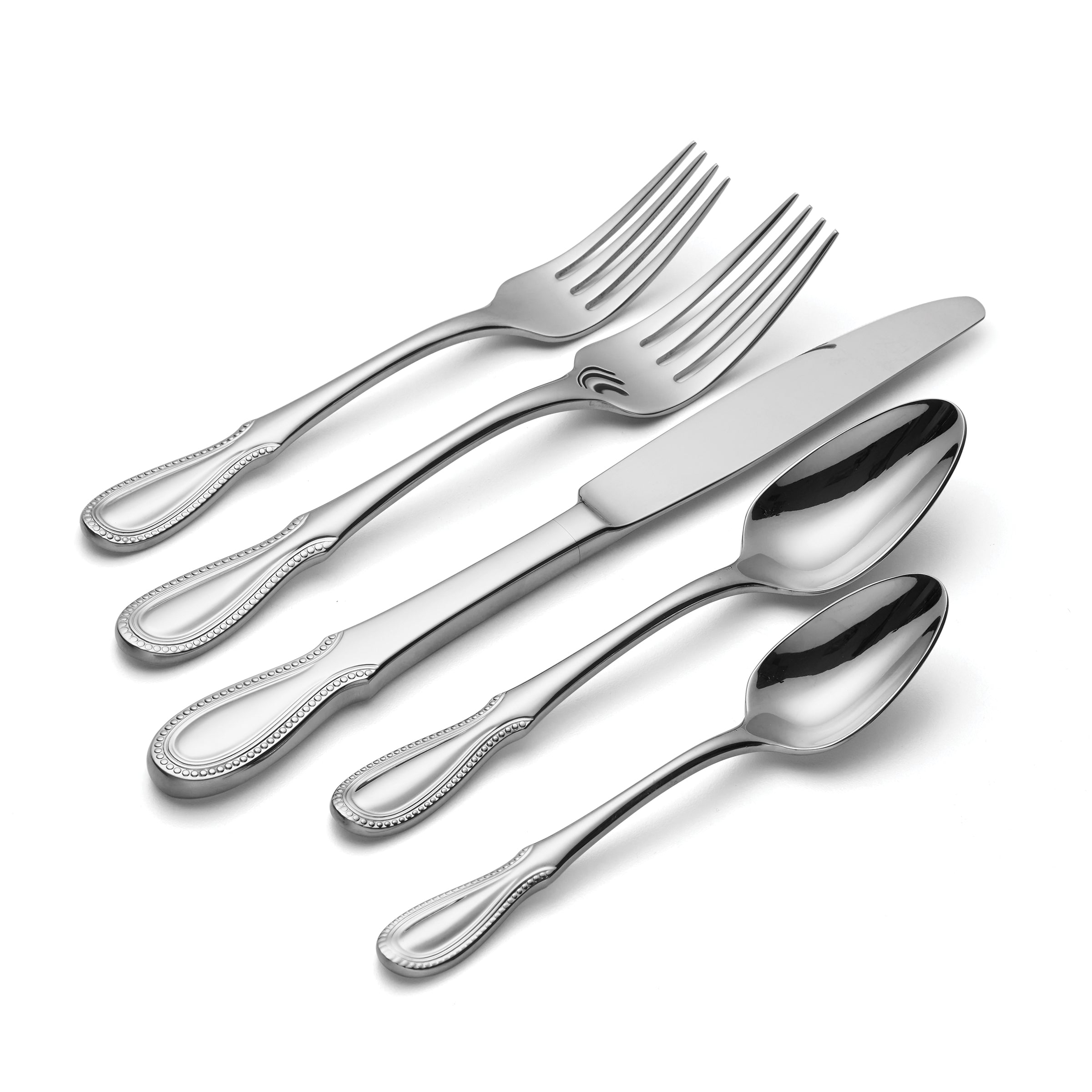 40-Piece Flatware Set | Elegant Beaded Nottingham Design