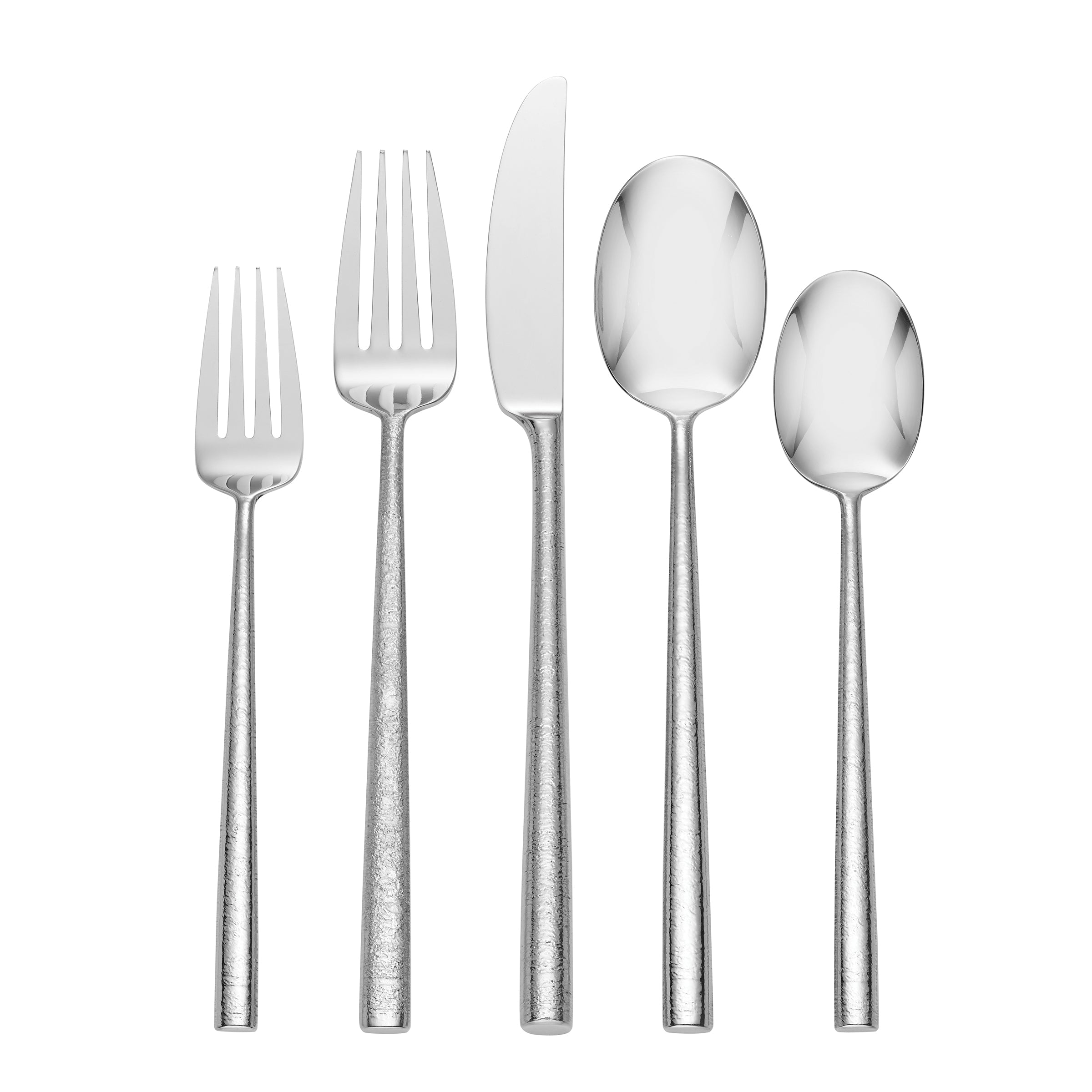 20 Piece Flatware Set with Sleek Design & Artisanal Texture | Summit