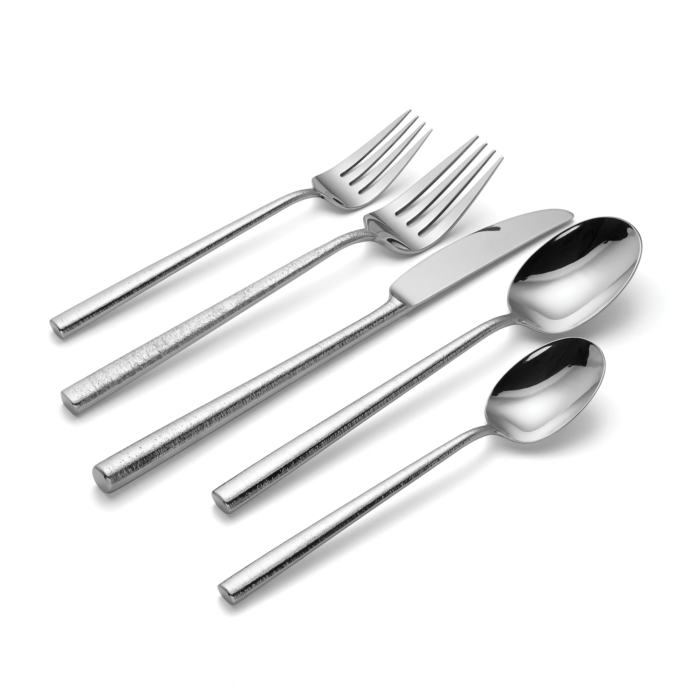 20 Piece Flatware Set with Sleek Design & Artisanal Texture | Summit
