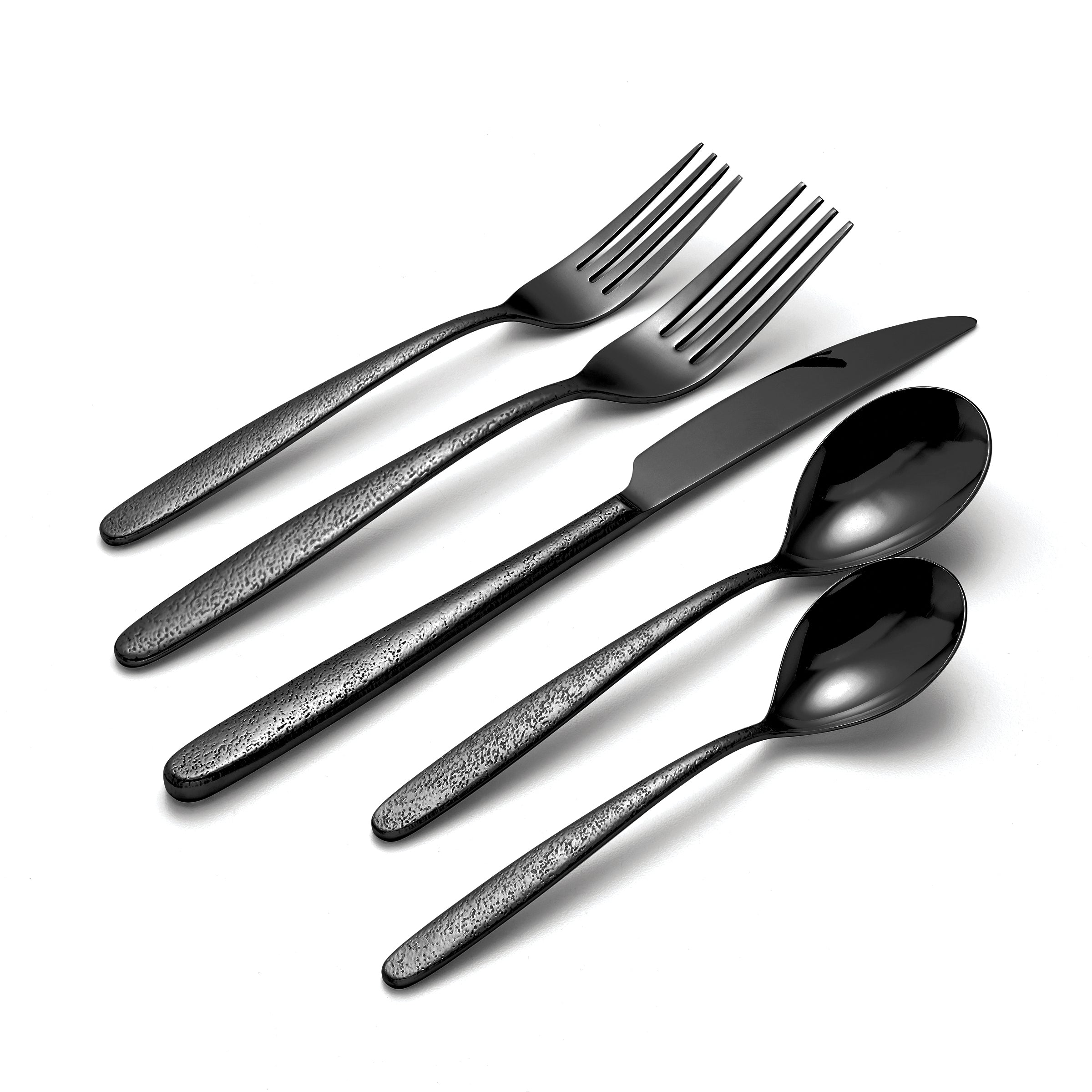20 Piece Flatware Set in Storm Black | Artisanal Tableware