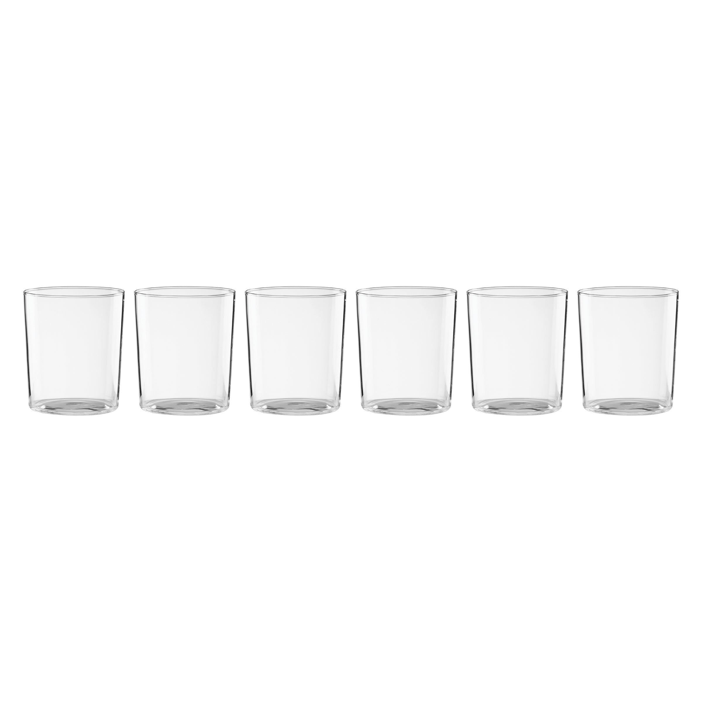 Stackable Clear Glass Set of 6 for Everyday Use & Entertaining