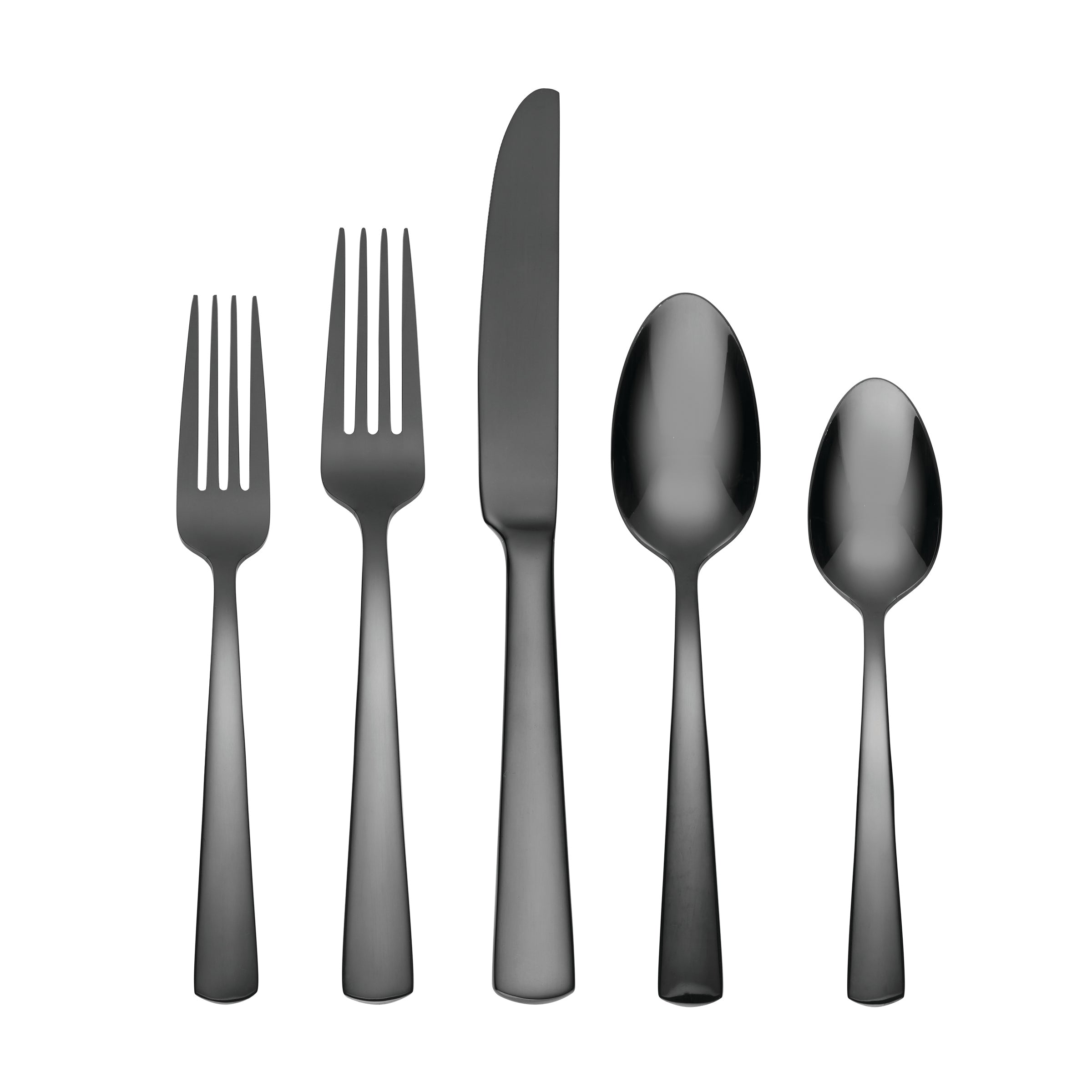 Midnight Glossy 20-Piece Flatware Set for Everyday & Formal Use | Aptitude