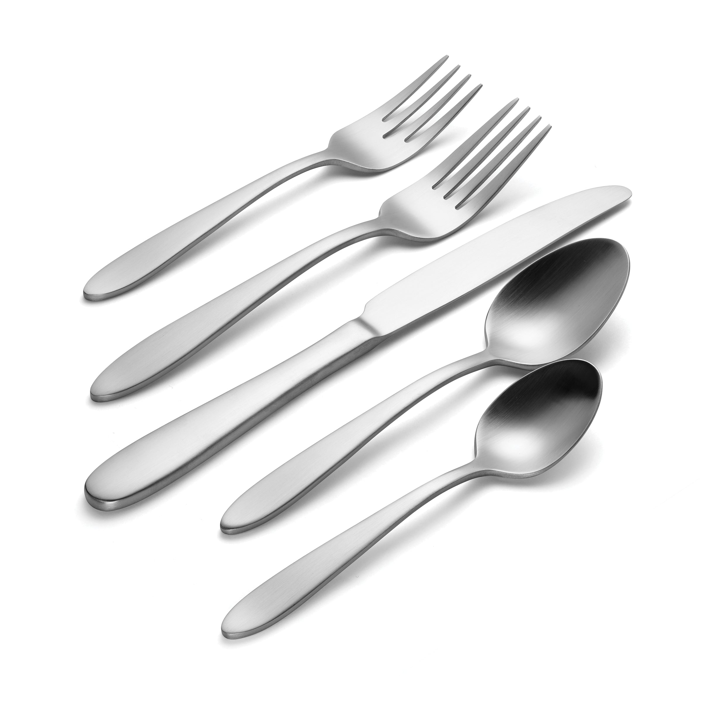 20-Piece Satin Flatware Set for Dining | Mooncrest