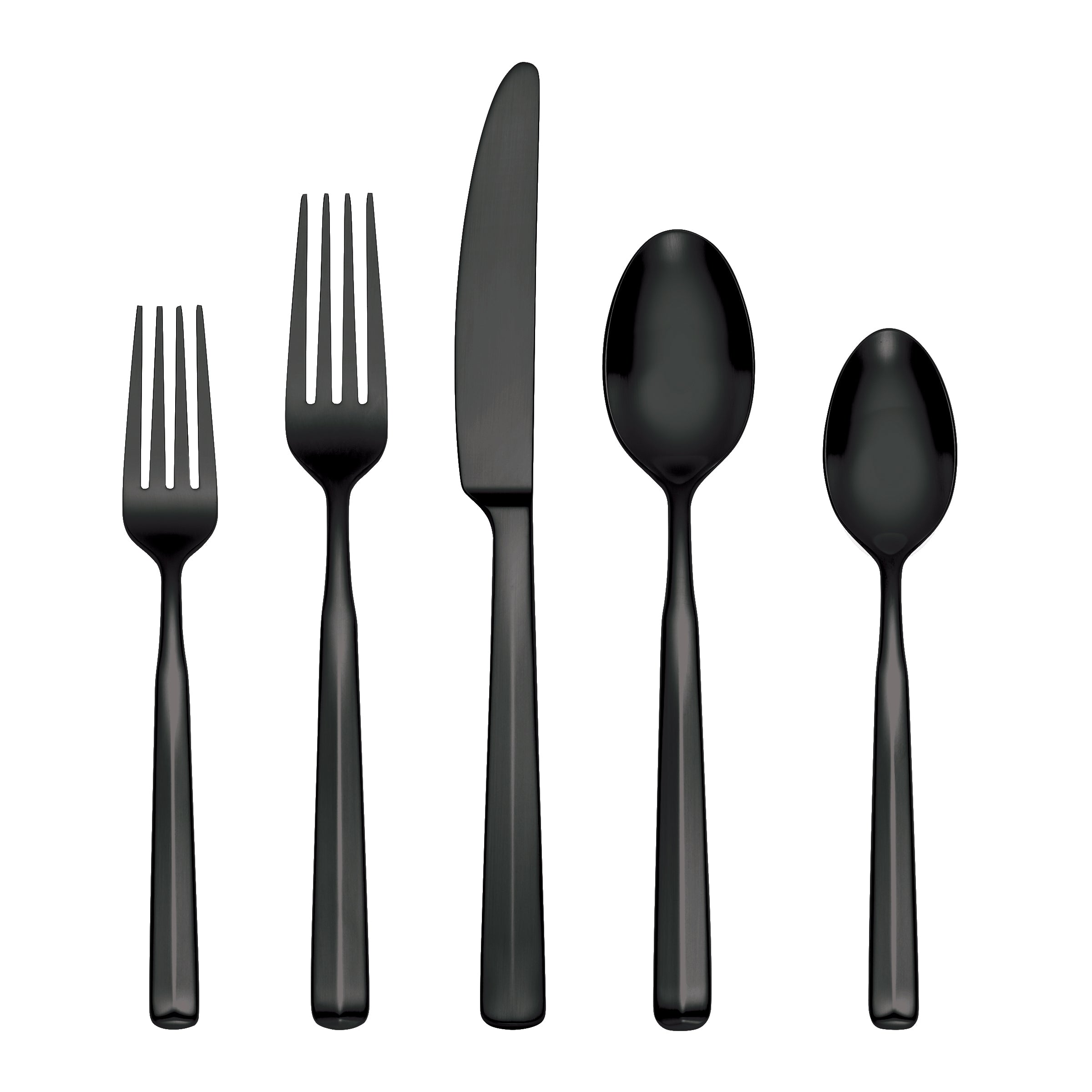 20-Piece Flatware Set in Black Satin | Ryder