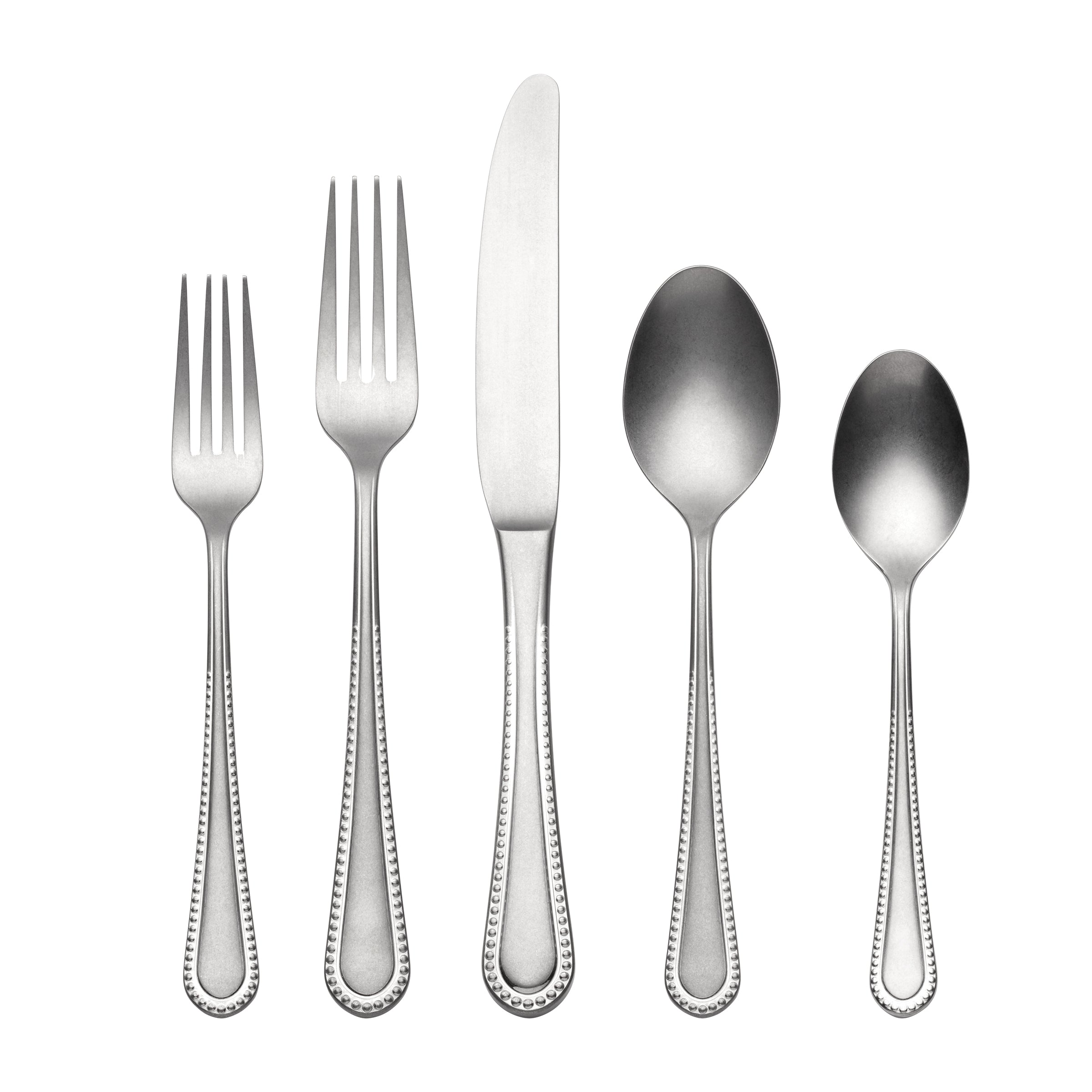 Vintage 42-Piece Flatware Set with Beaded Edges | Hartwell