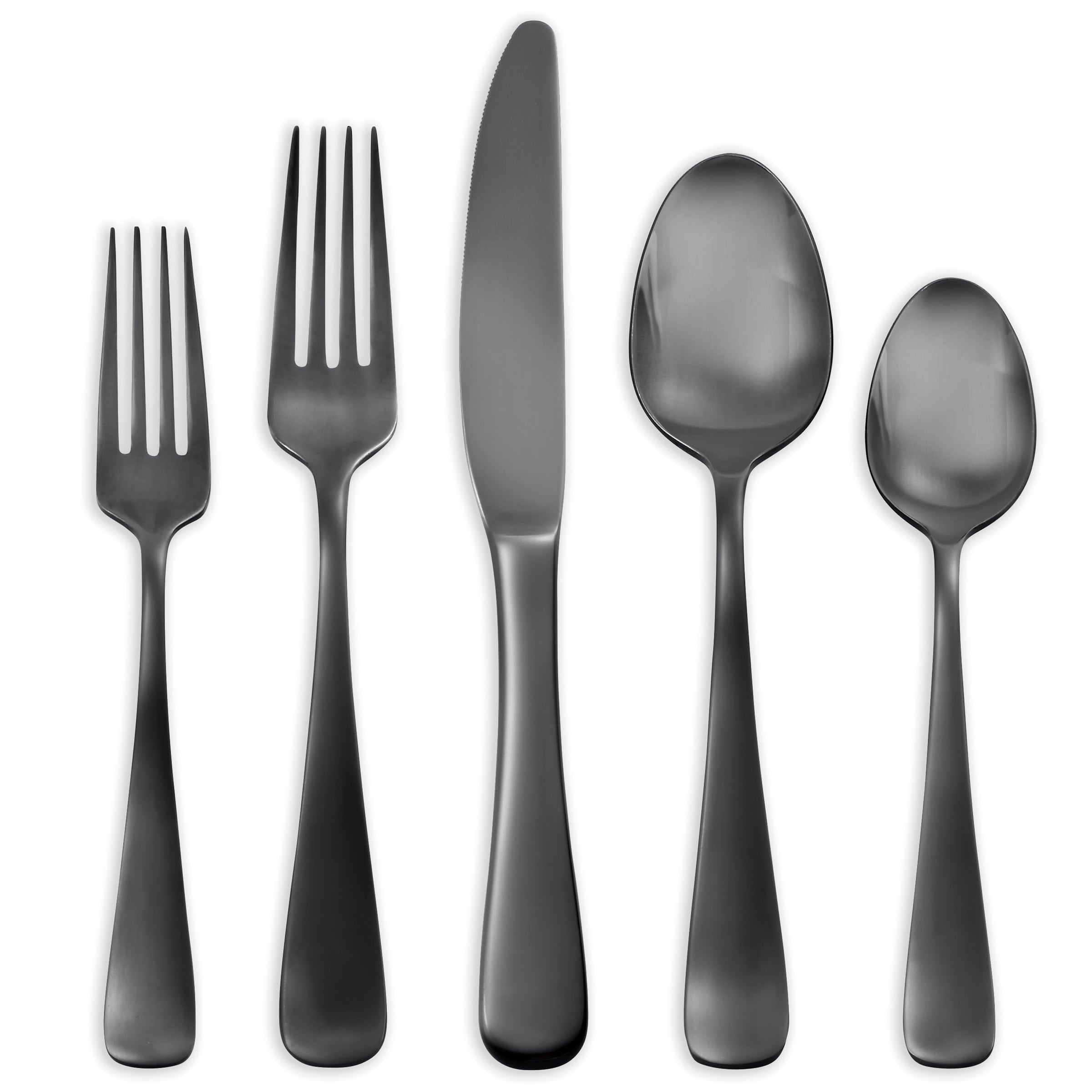 Black Titanium Flatware Set 30-Piece | Opera by Skandia