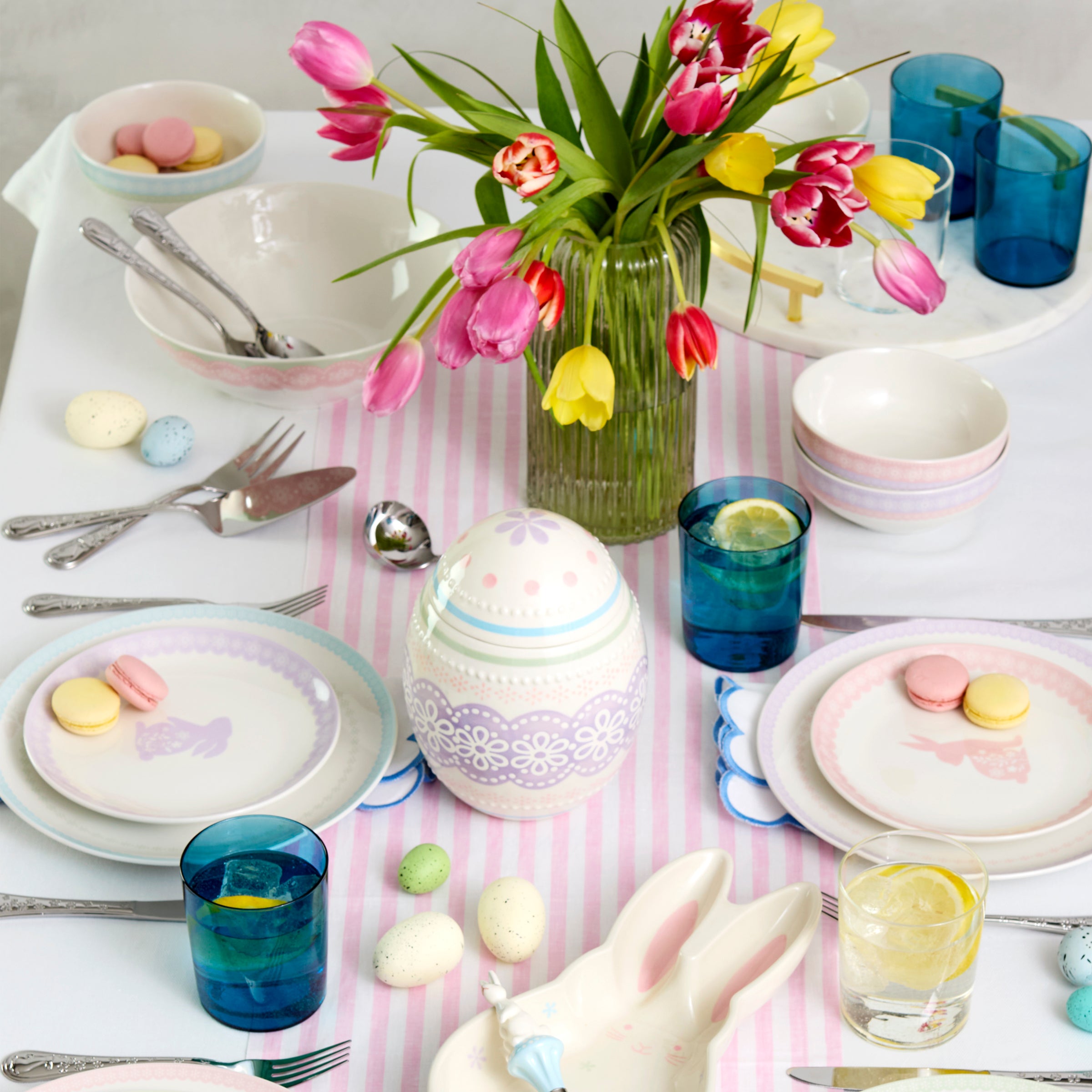 12-Piece Bunny Hop Flatware Set for Easter & Spring Celebrations