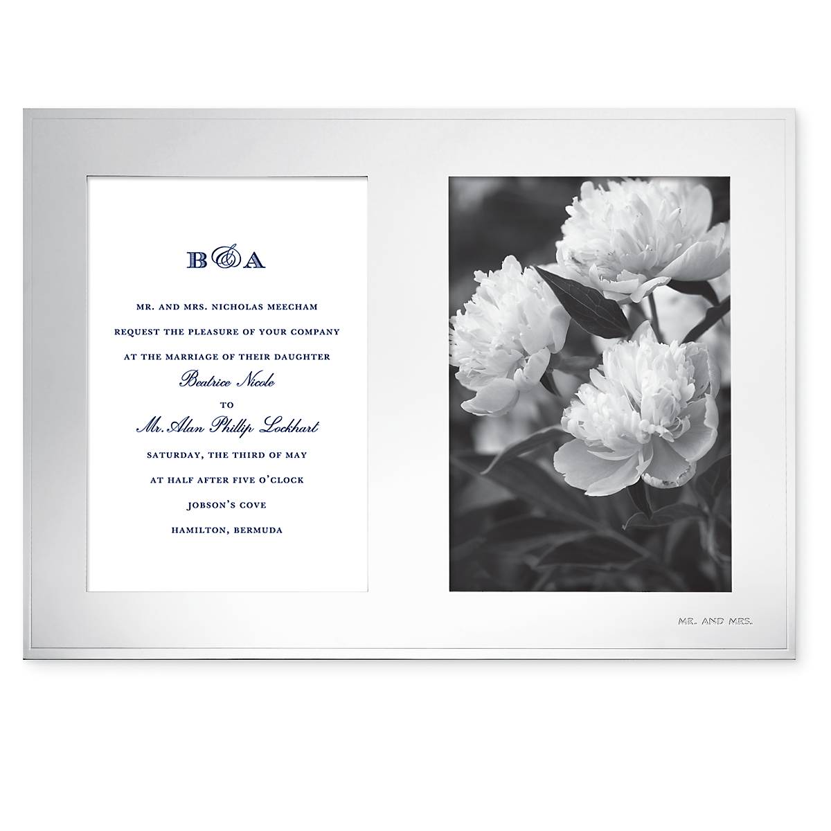 Double 5" x 7" Photo Frame with Engraved Details | Kate Spade