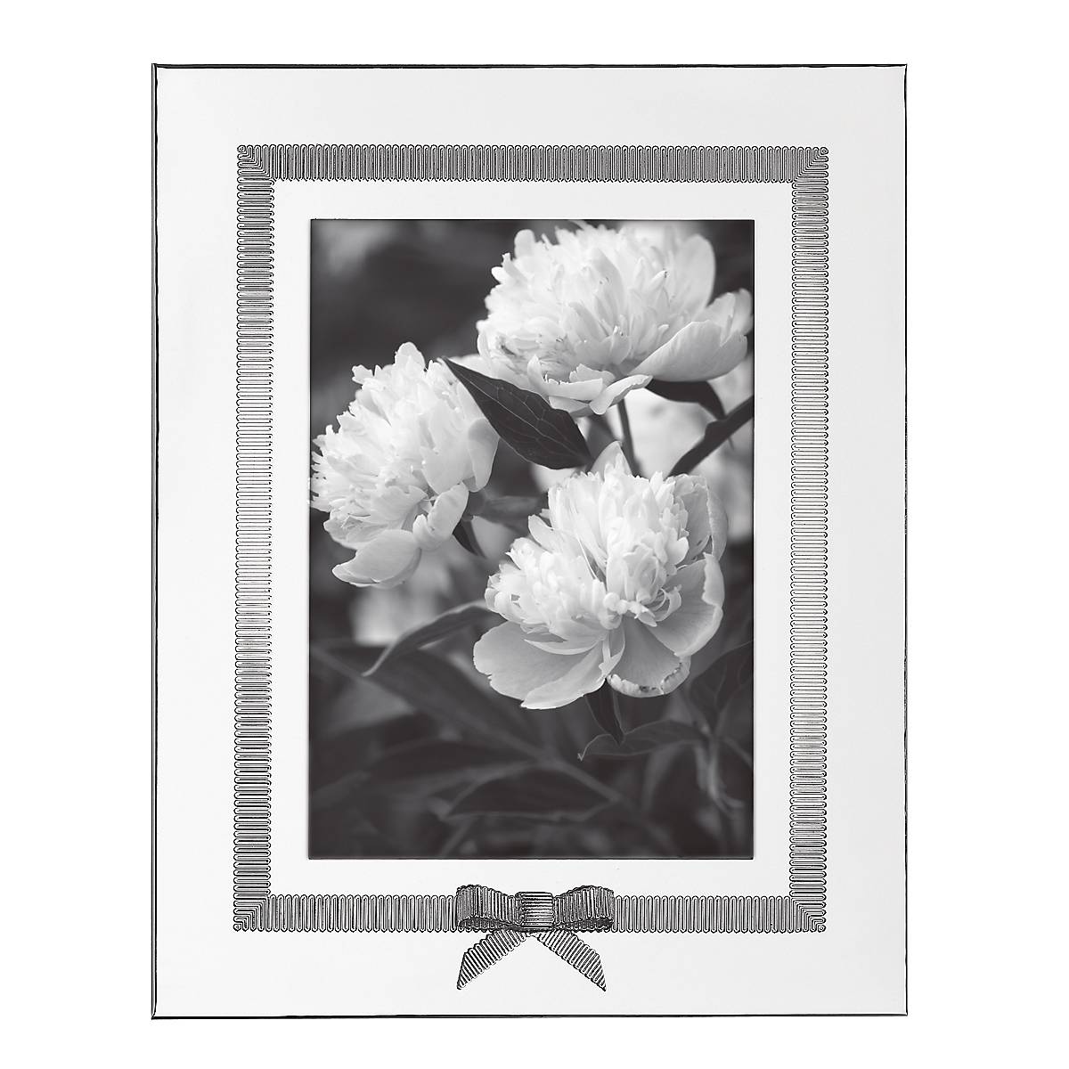 5" x 7" Silver-Plated Photo Frame with Grosgrain Ribbon | Kate Spade