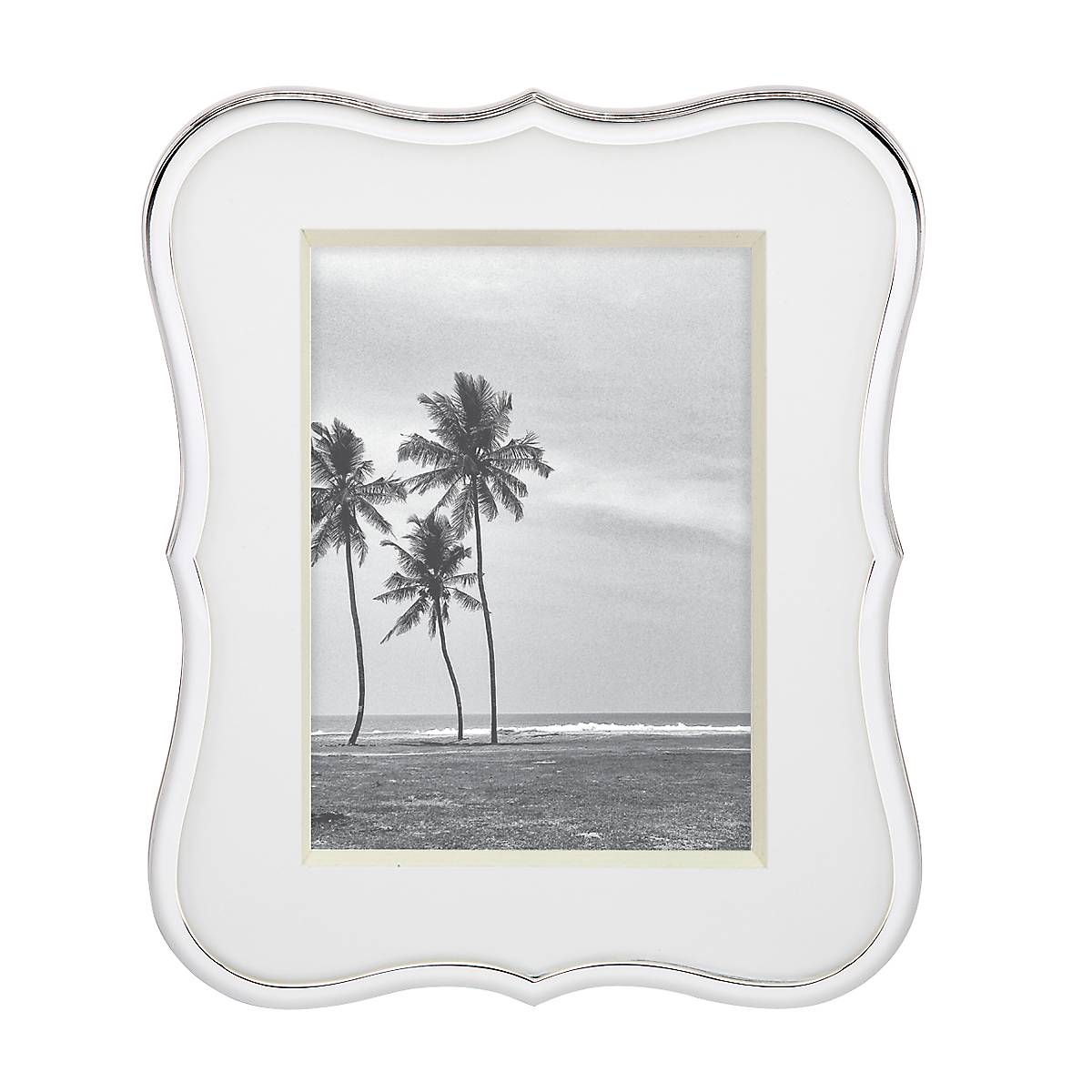 5" x 7" Silver-Plated Photo Frame with Curved Edges | Kate Spade