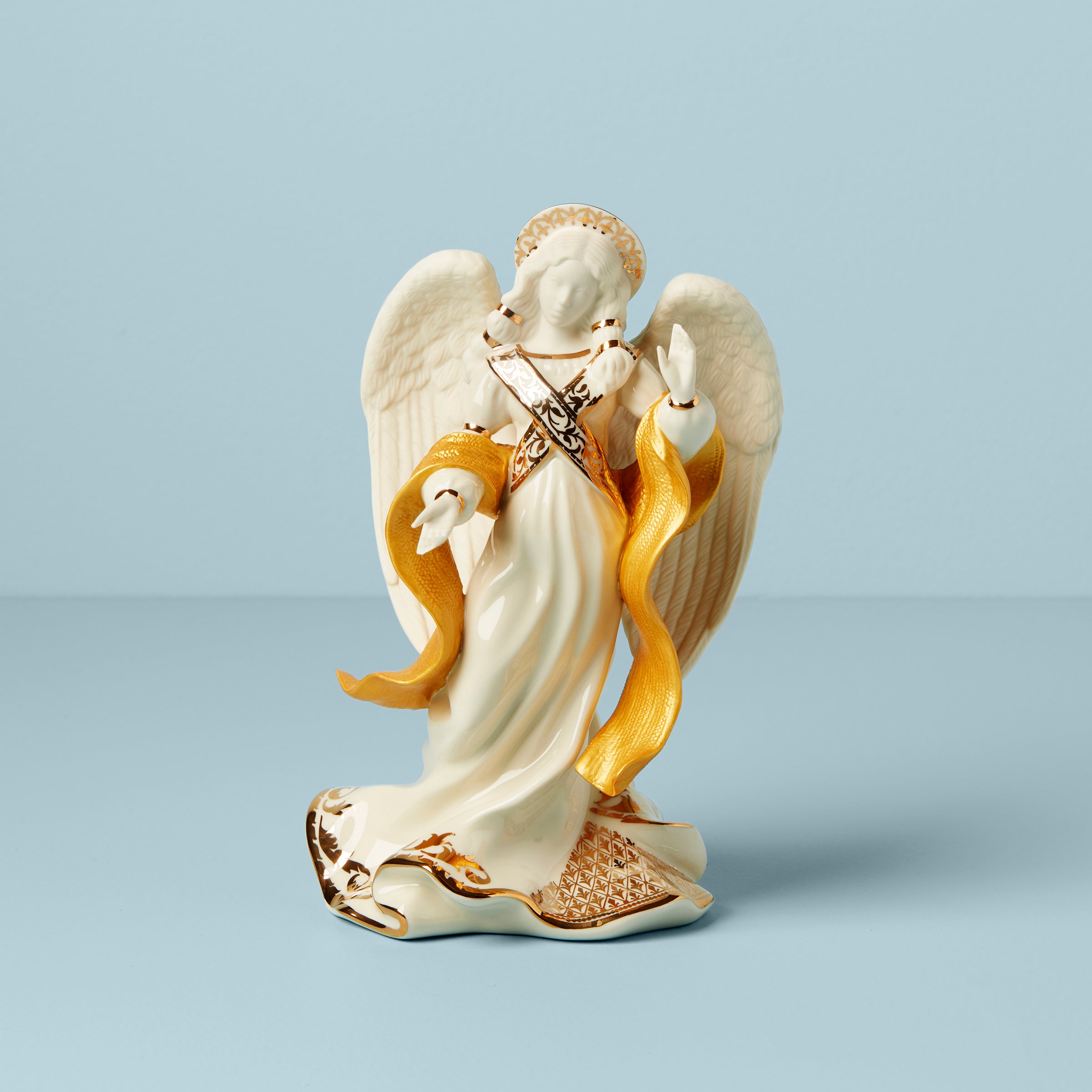 Nativity Angel Figurine with Gold Accents | First Blessing
