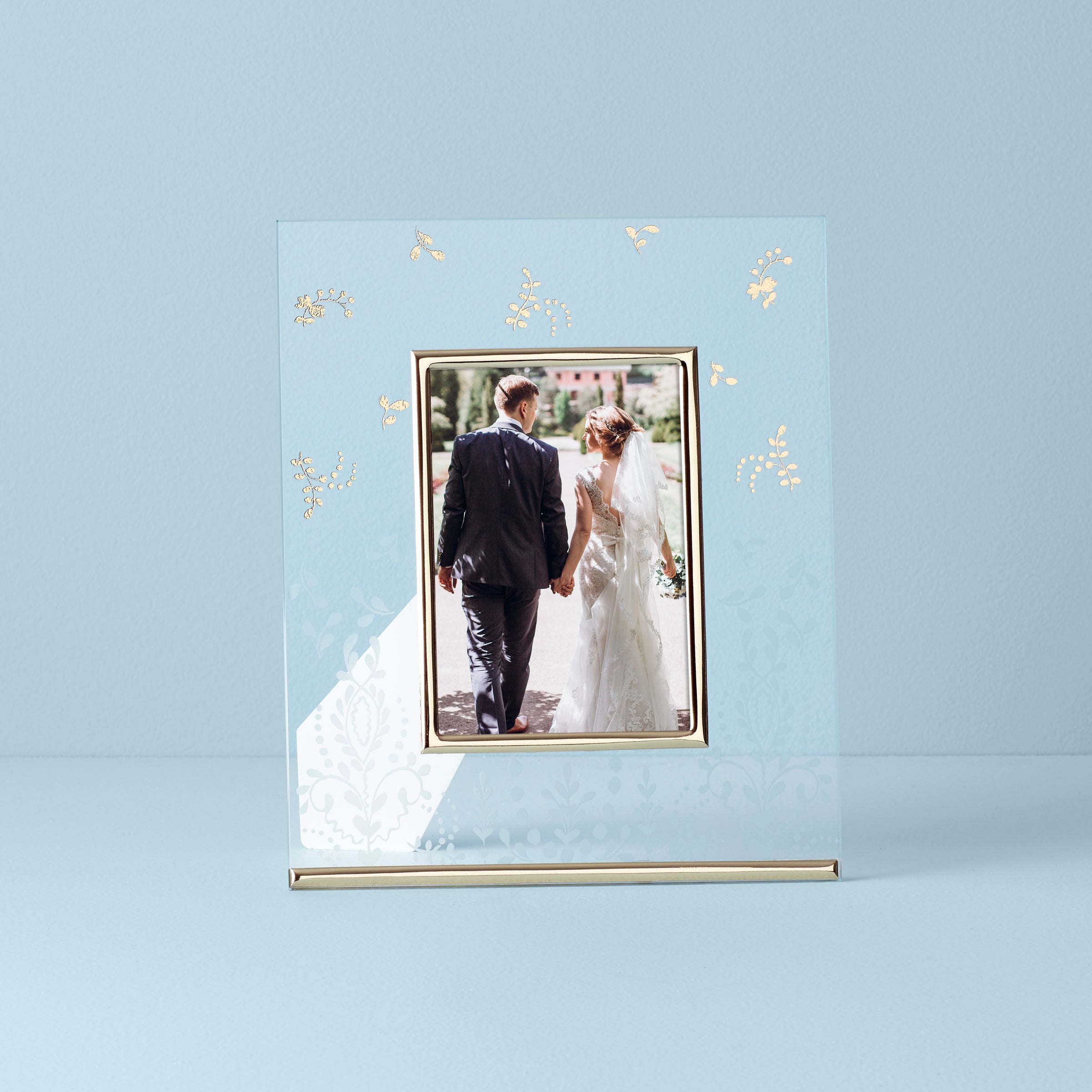 5x7 Picture Frame with Floral Gold Design | Opal Innocence