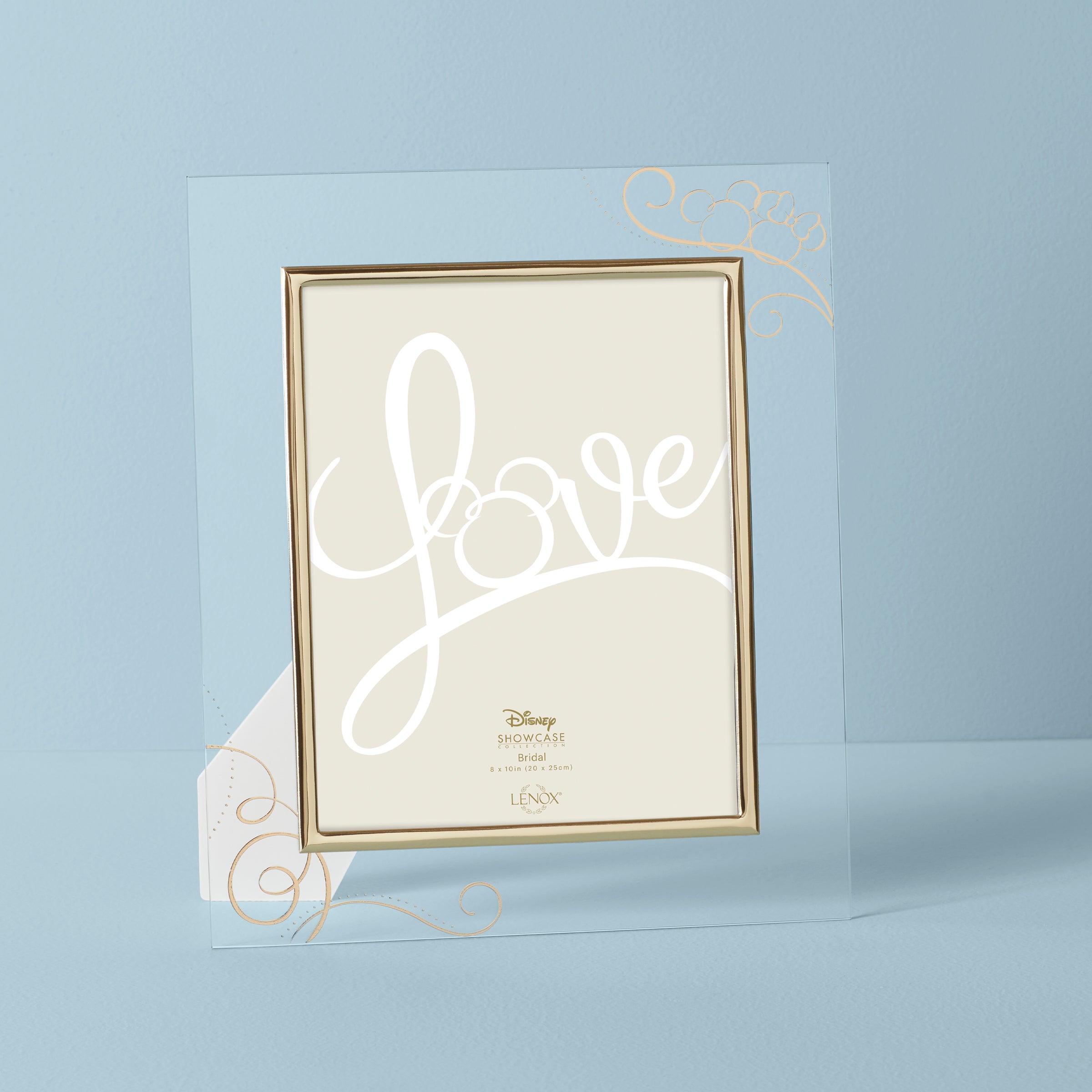Disney Mickey & Minnie 8x10 Wedding Frame with 24k Gold Decal