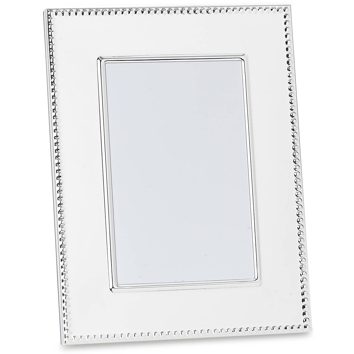 Silverplate Photo Frame 4x6 with Beaded Border | Lyndon