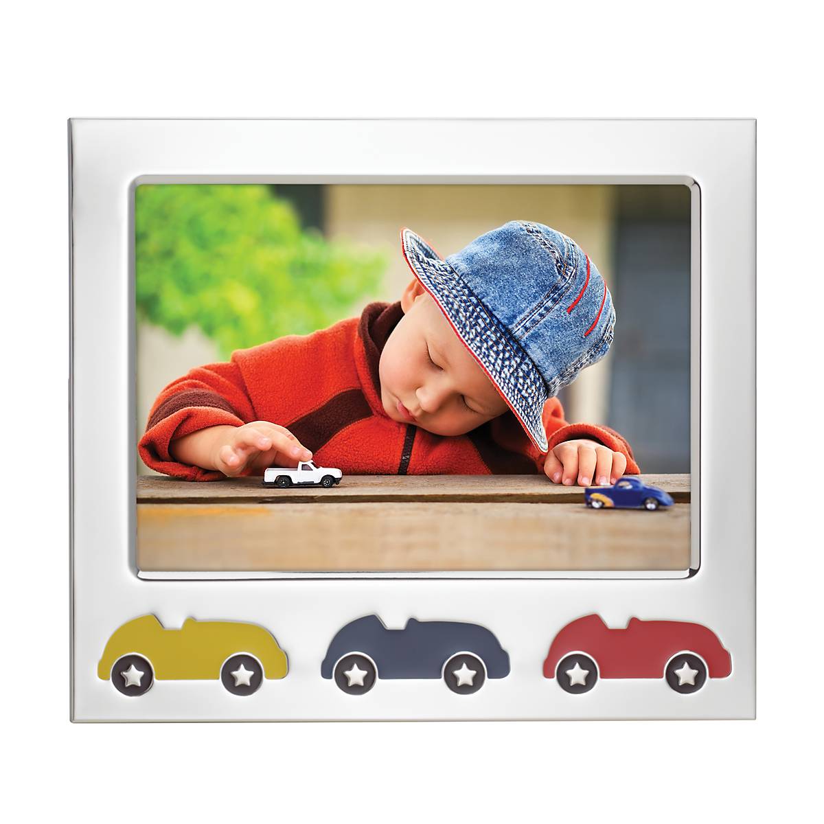 Race Car Silver-Plated Frame 5" x 7" for Kids Room Decor