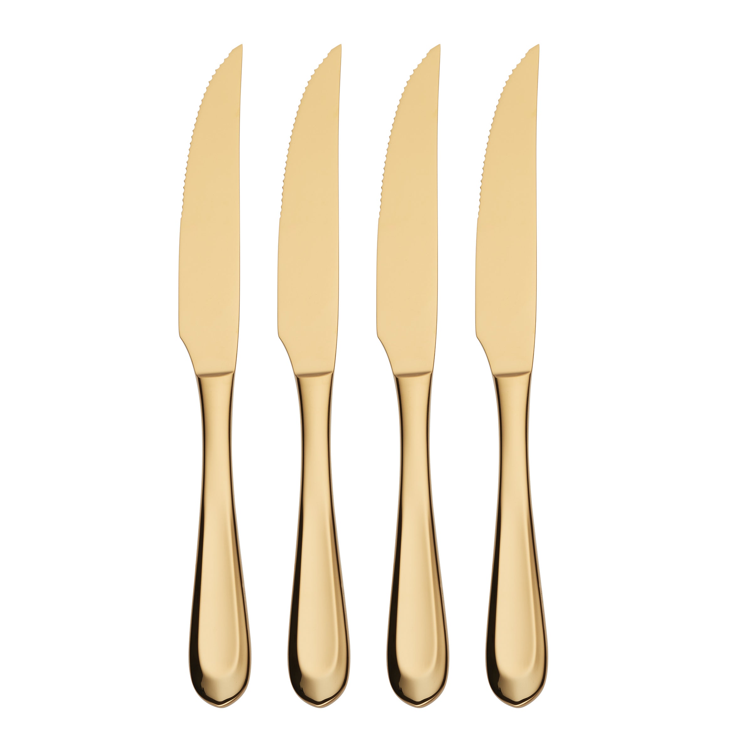 Gold Stainless Steel Steak Knife Set of 4 | Archer