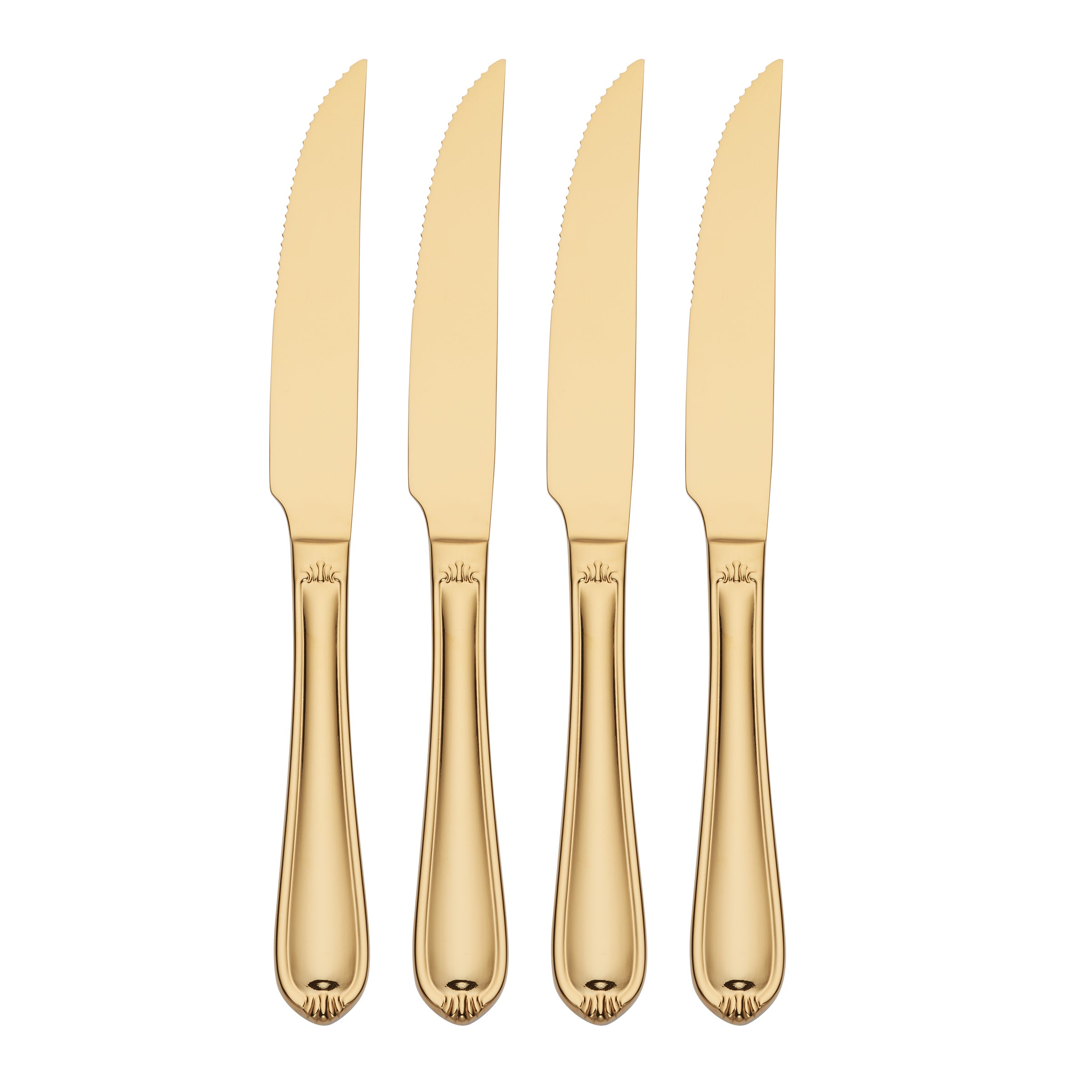 Gold Steak Knife Set of 4 - Stainless Steel with Elegant Handles | Ivy Way