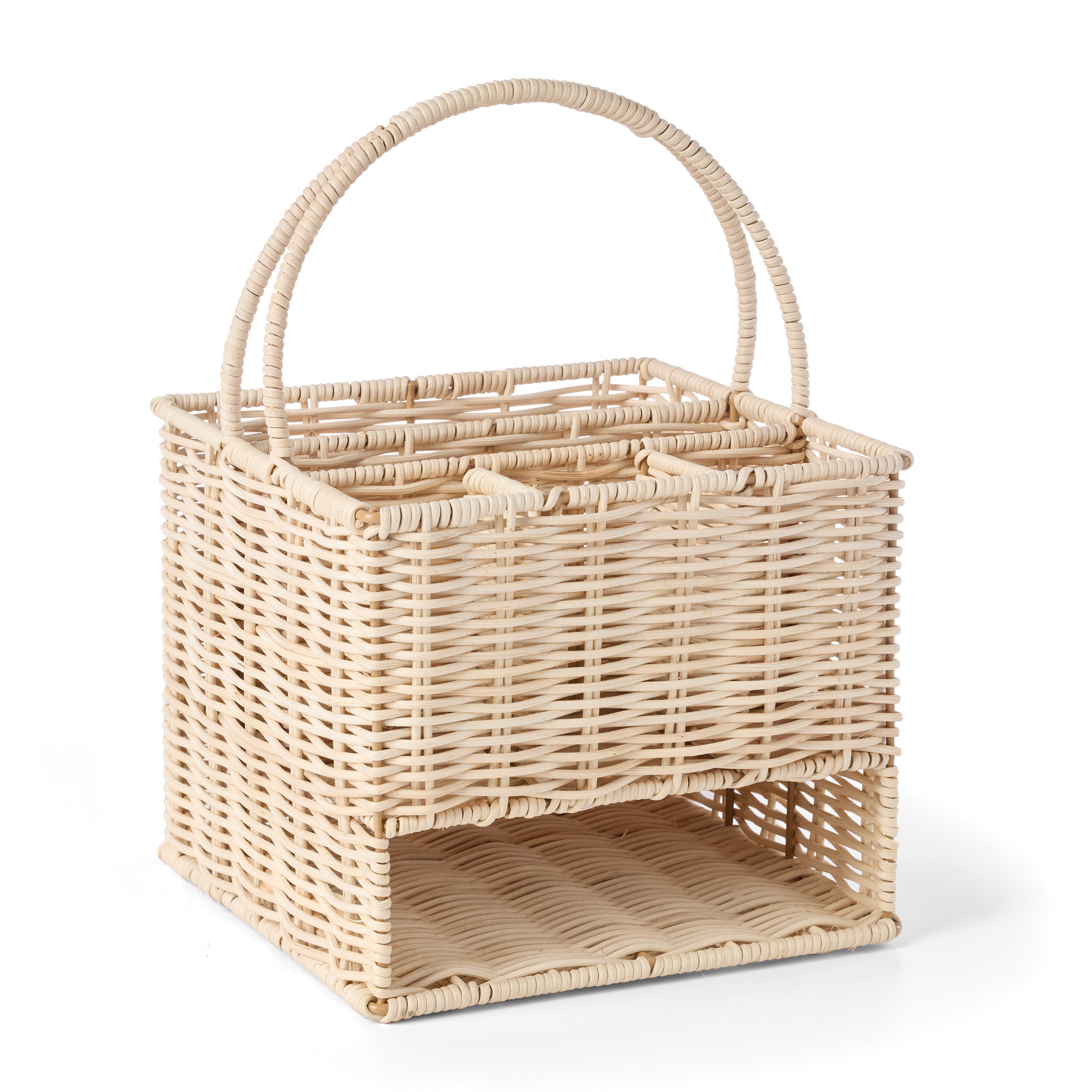 Rattan Flatware Caddy for Table Setting | 24 Seven