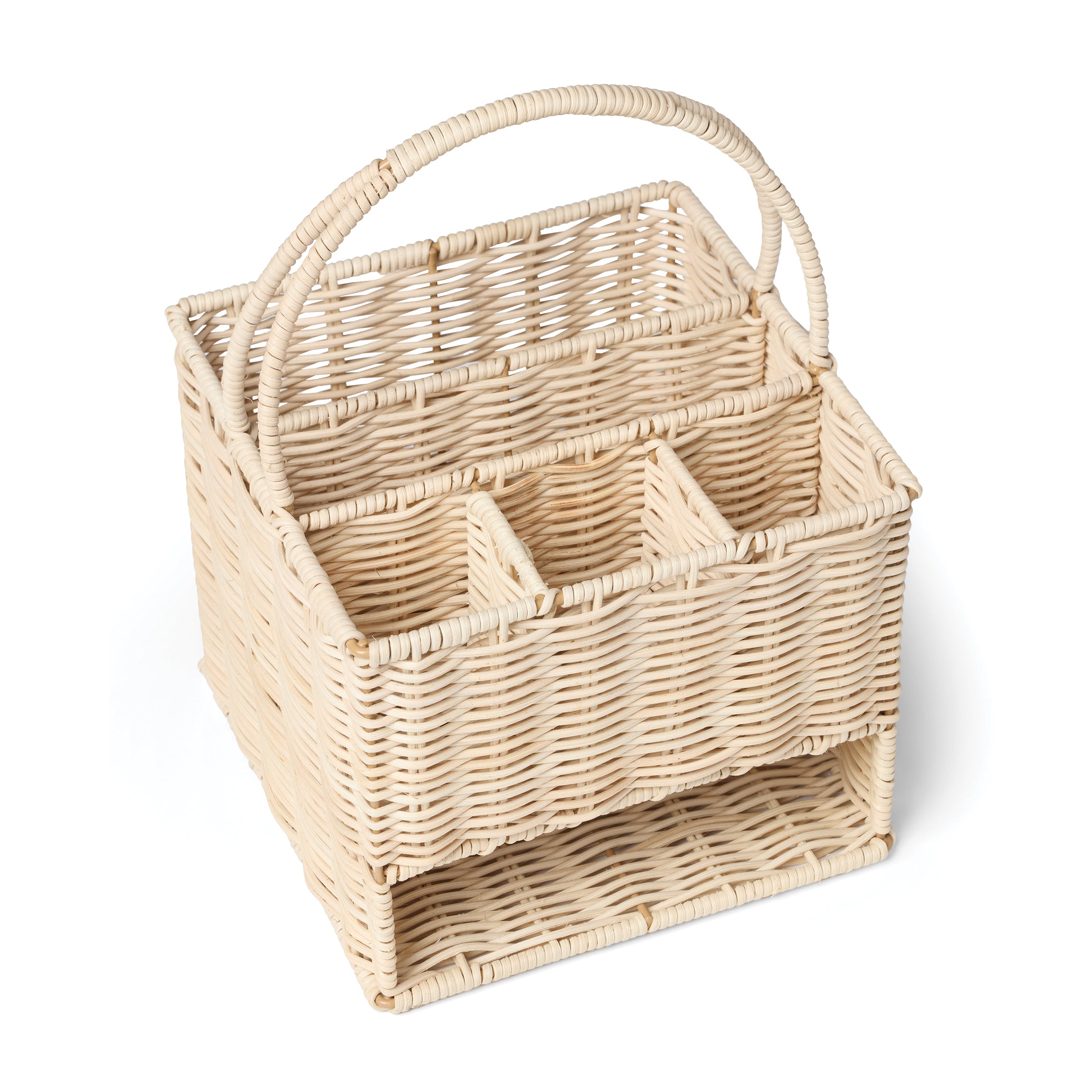 Rattan Flatware Caddy for Table Setting | 24 Seven