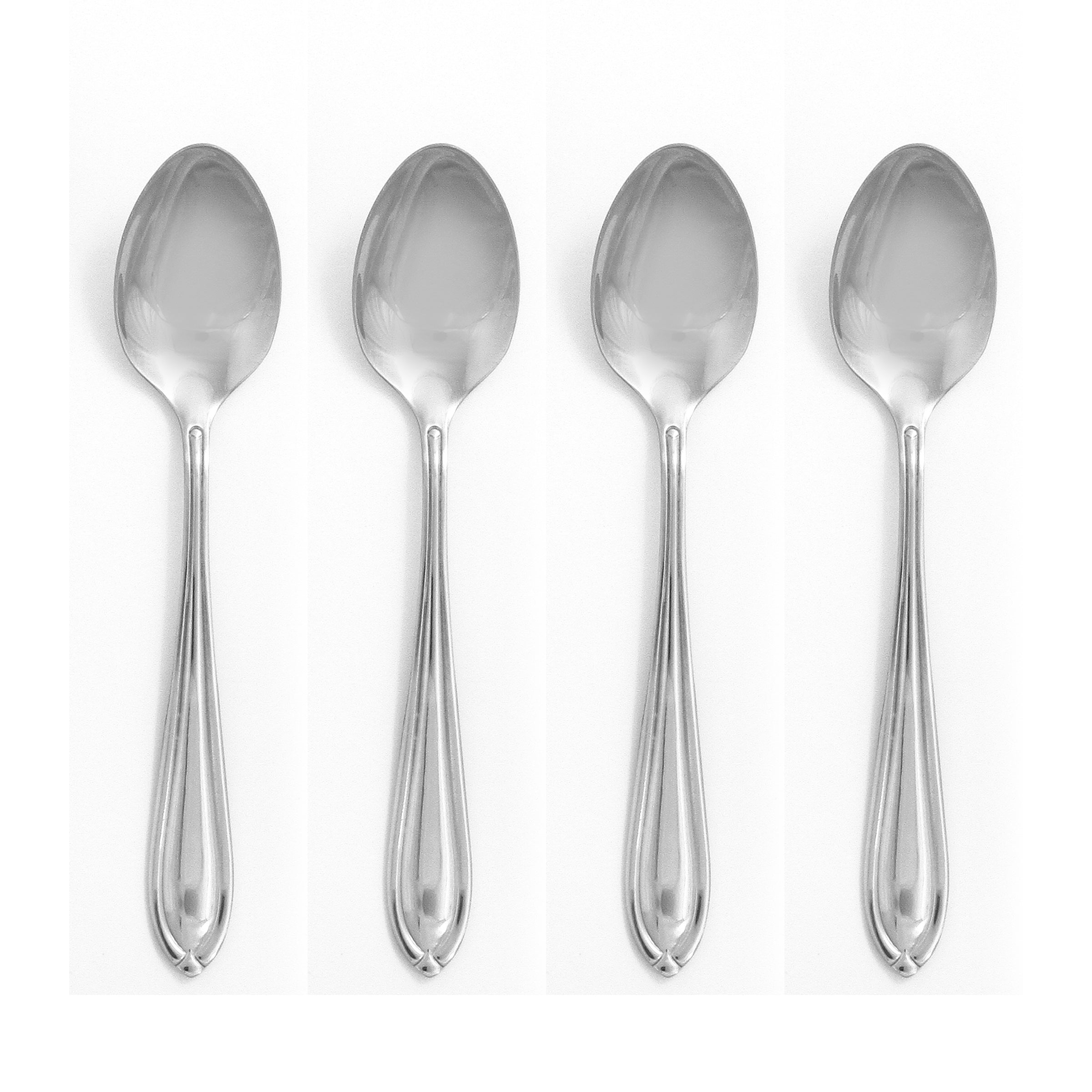 Stainless Steel Teaspoon Set of 4 - Elegant Mirror Finish for Dining | Ginger