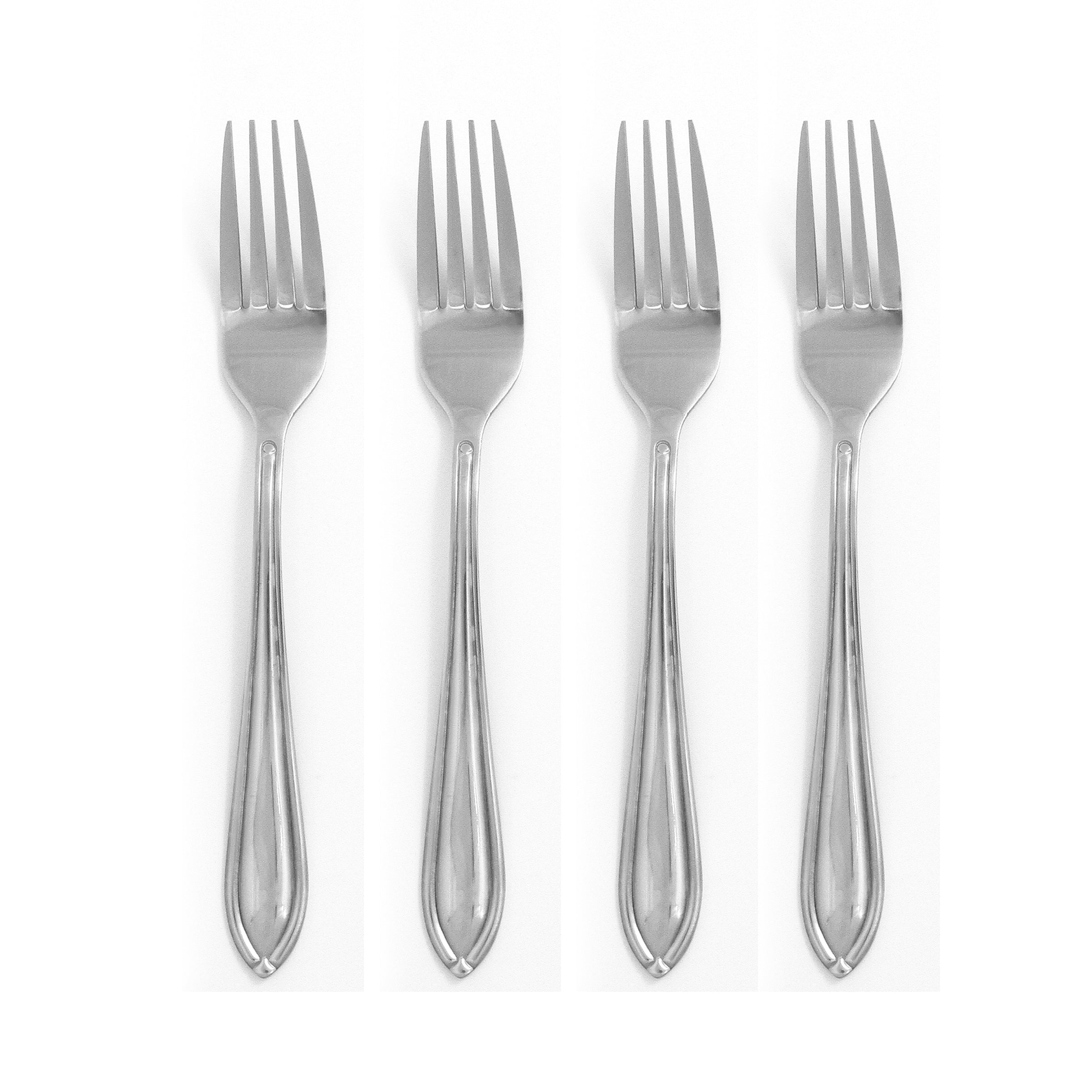 Stainless Steel Dinner Forks Set of 4 - Ginger Elegant Flatware